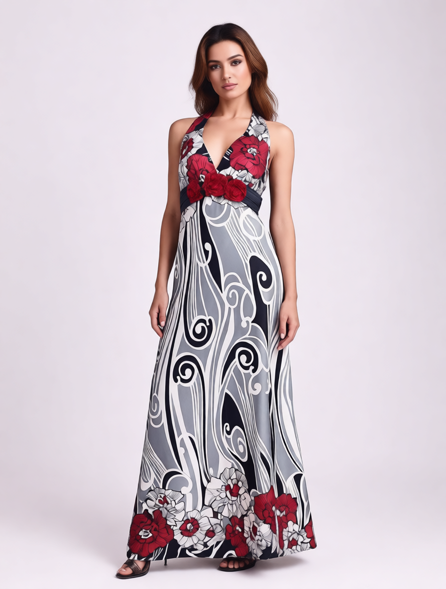 vintage evening maxi dress