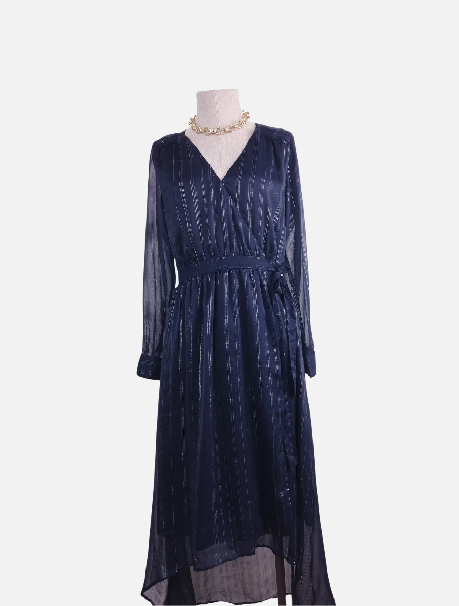 Robe de soirée SCOTCH &amp; SODA, coupe portefeuille asymétrique