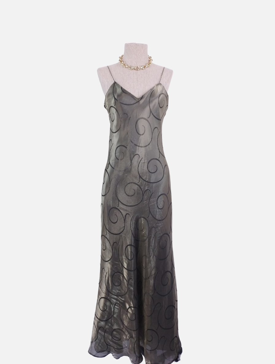 Robe de soirée longue vintage en lingerie