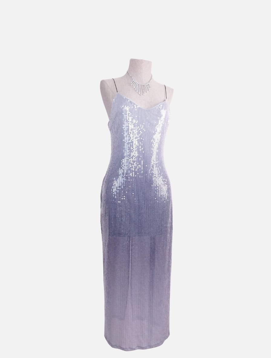 Robe de soirée lingerie à sequins ZARA