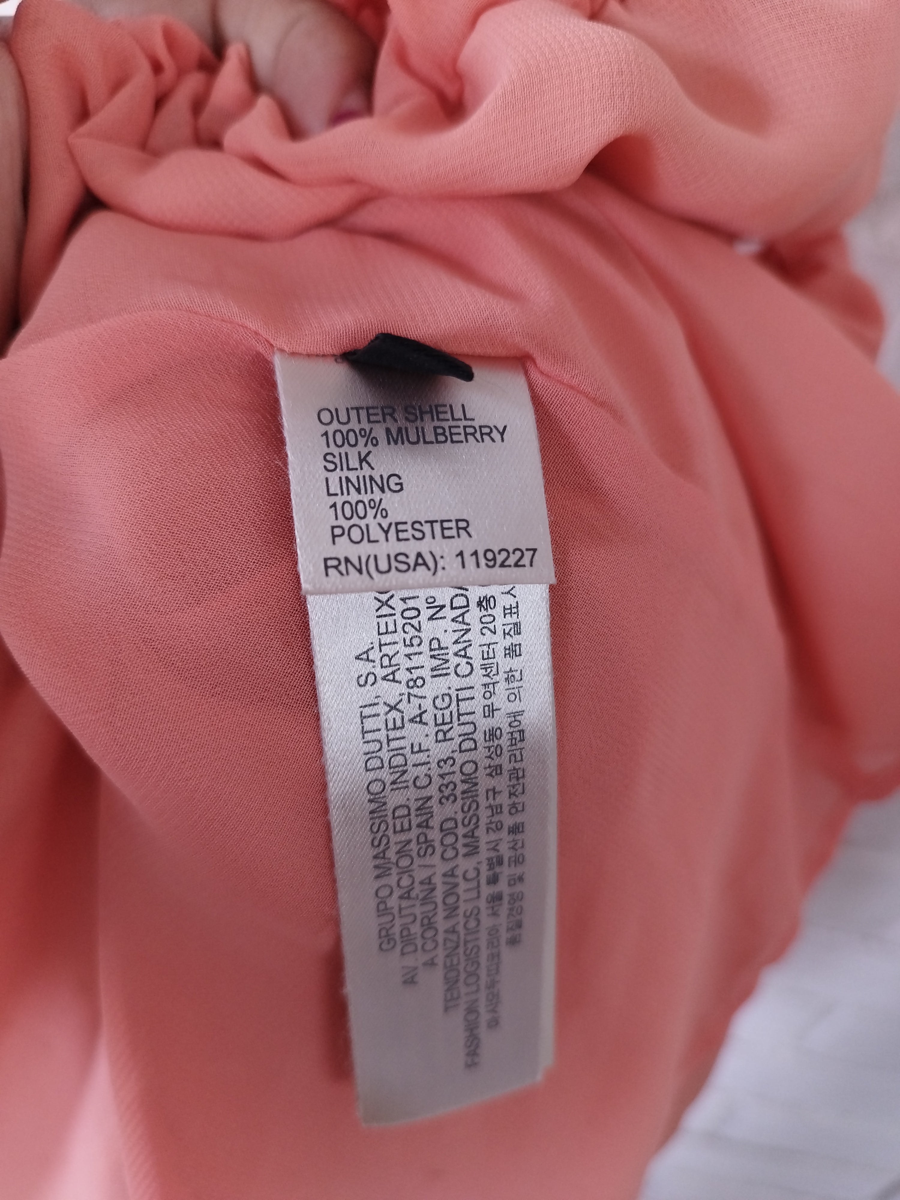 MASSIMO DUTTI Robe de soirée longue 100% Soie