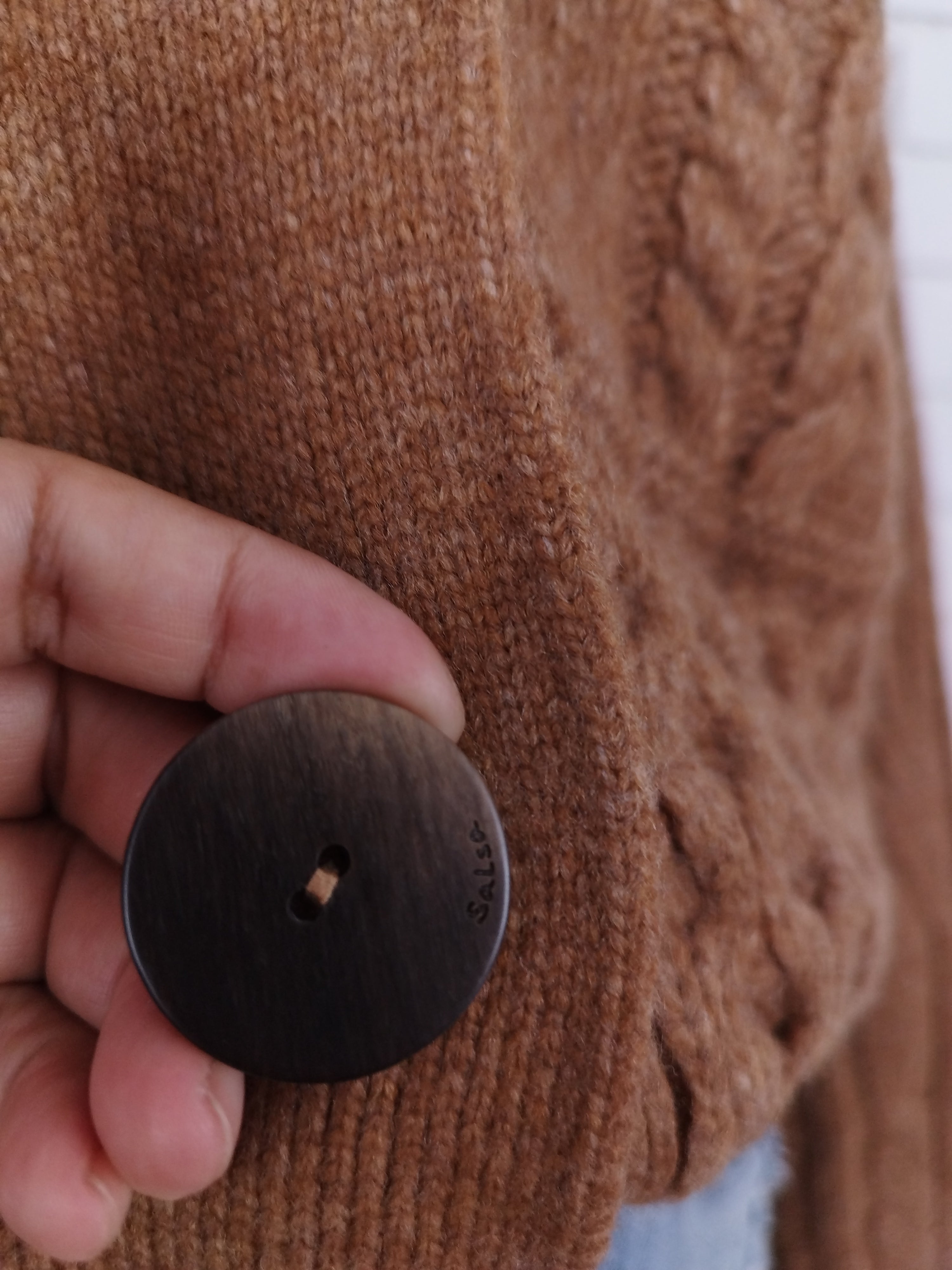 Gilet tressé épais oversize SALSA