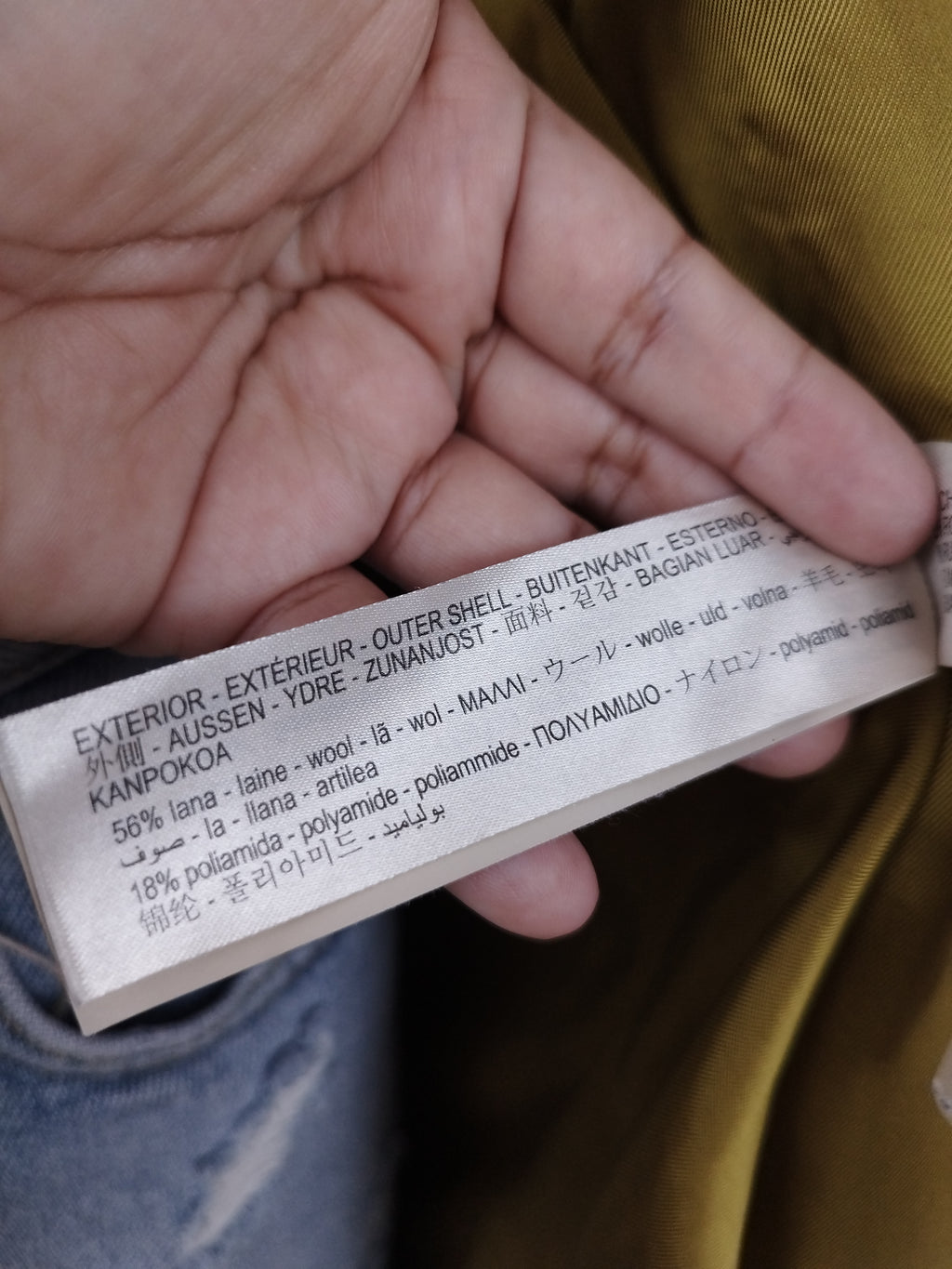 Manteau surdimensionné en mohair d'alpaga épais MASSIMO DUTTI