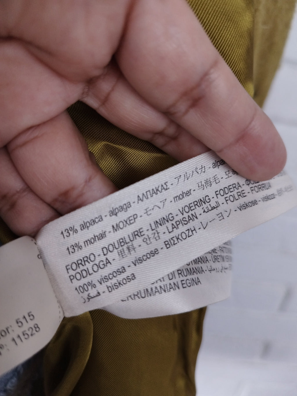 Manteau surdimensionné en mohair d'alpaga épais MASSIMO DUTTI