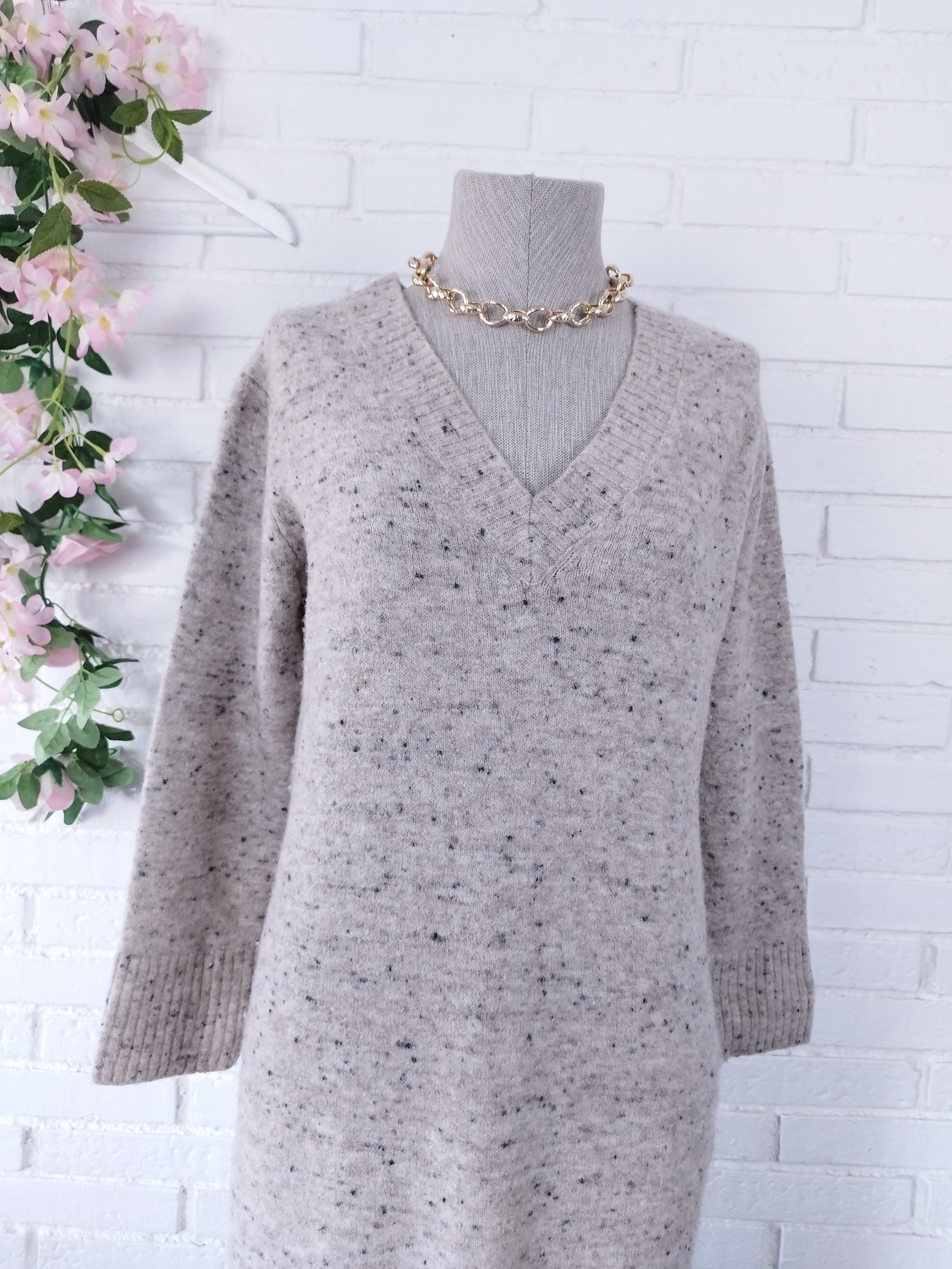 Vestido MASSIMO DUTTI Italy  Invierno Jaspeado Abrigador