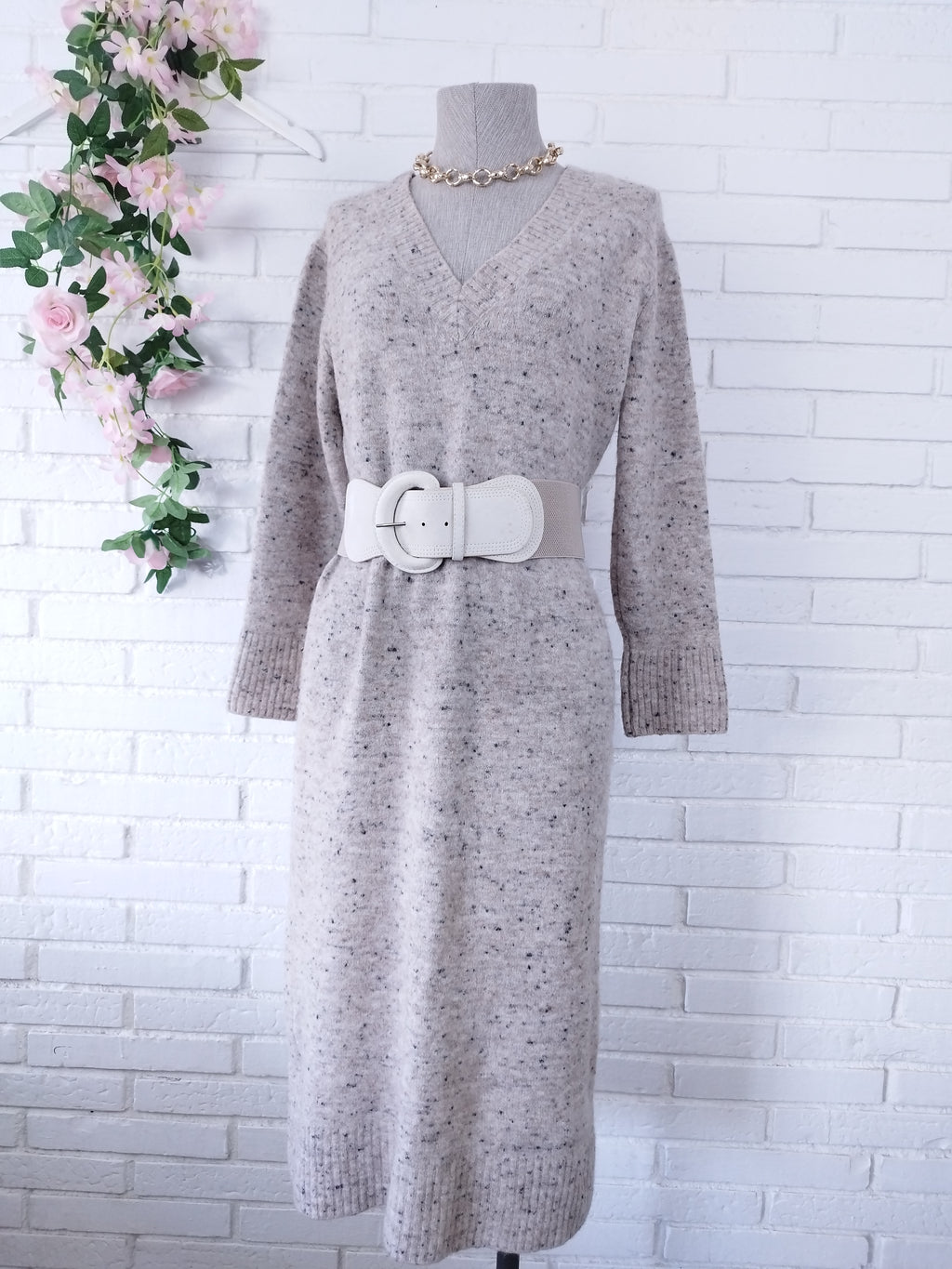 Vestido MASSIMO DUTTI Italy  Invierno Jaspeado Abrigador