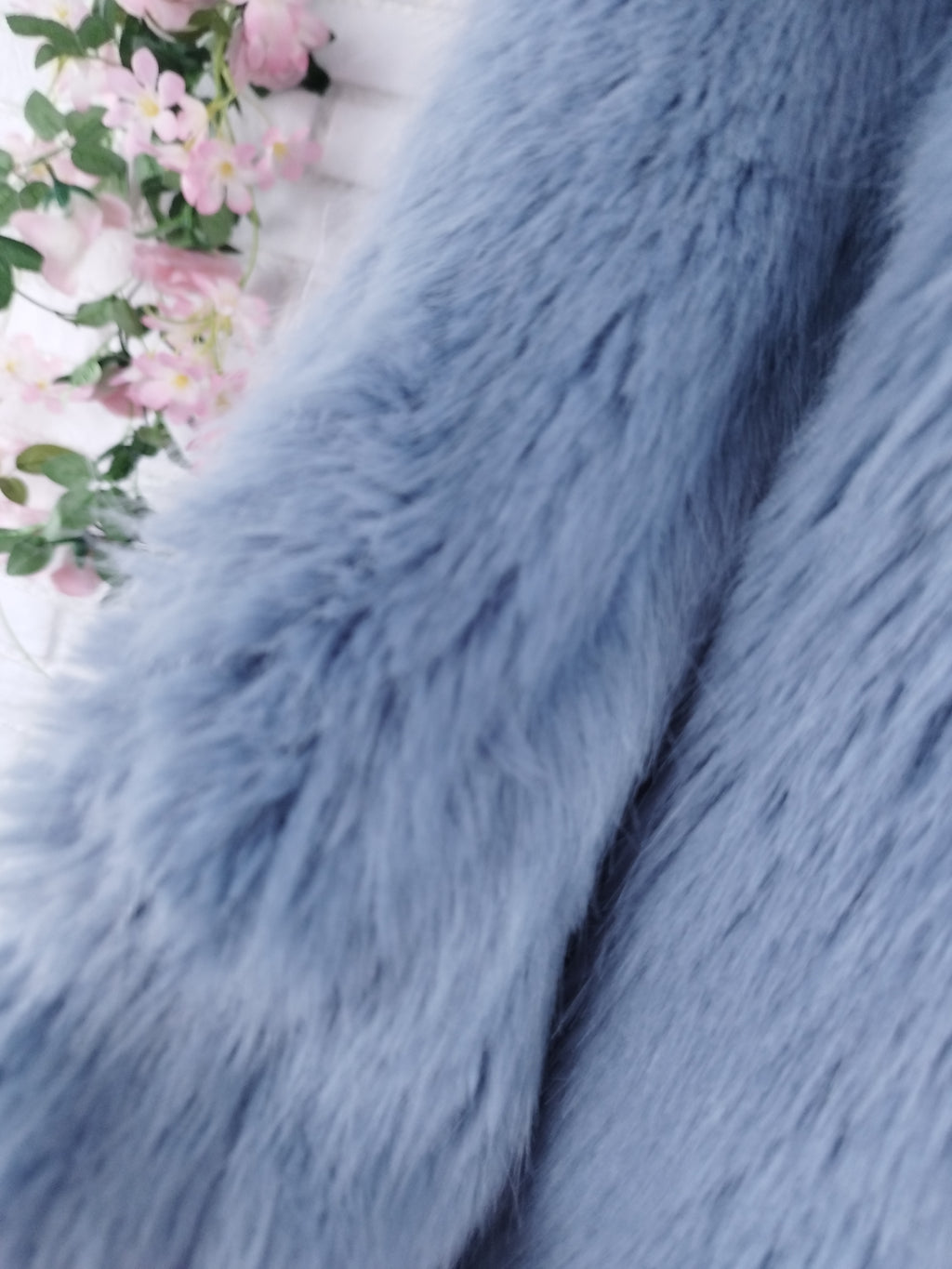 Veste en jean ZARA Y2K à effet fausse fourrure