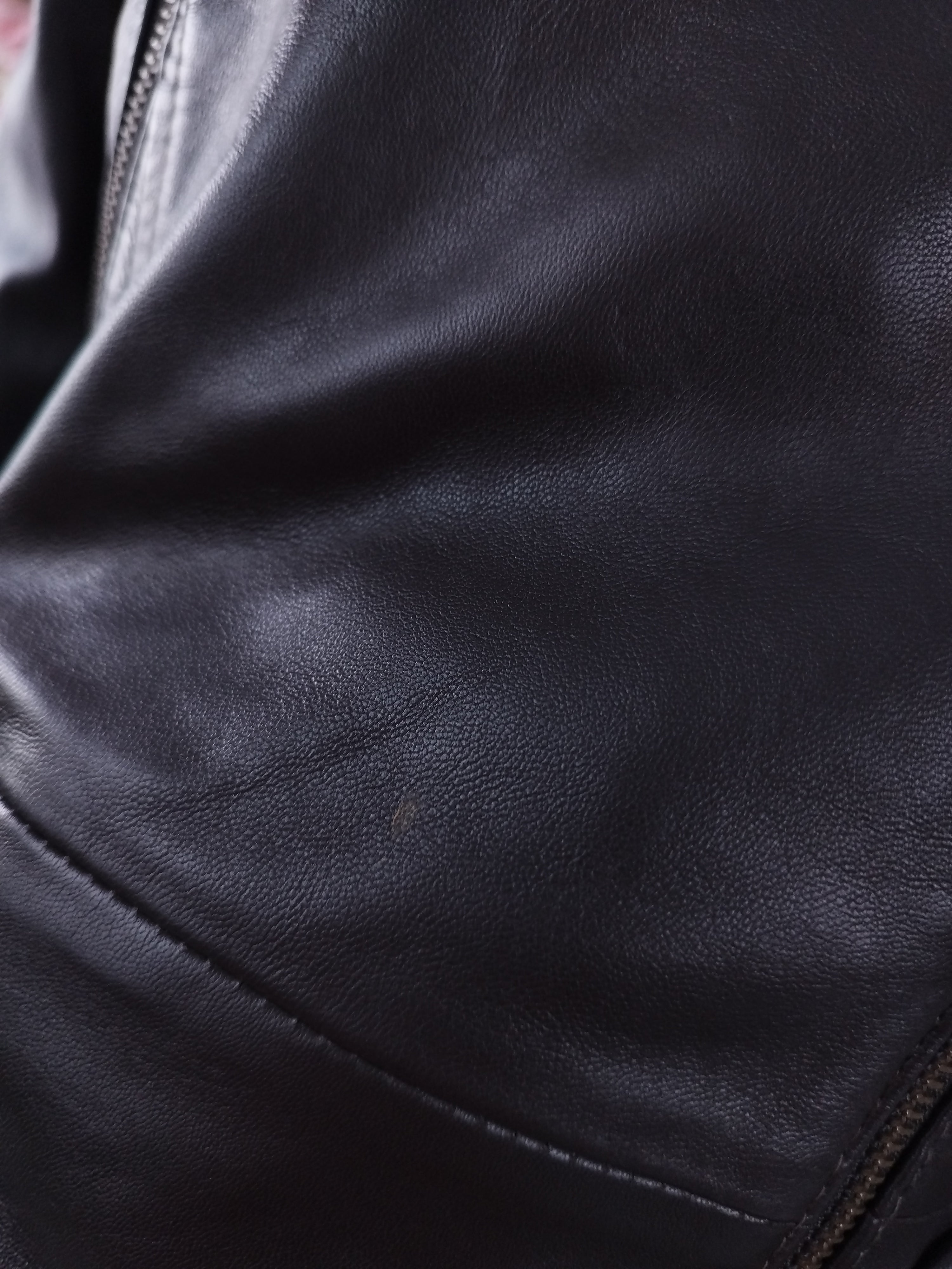 Veste de motard vintage en cuir véritable des années 90