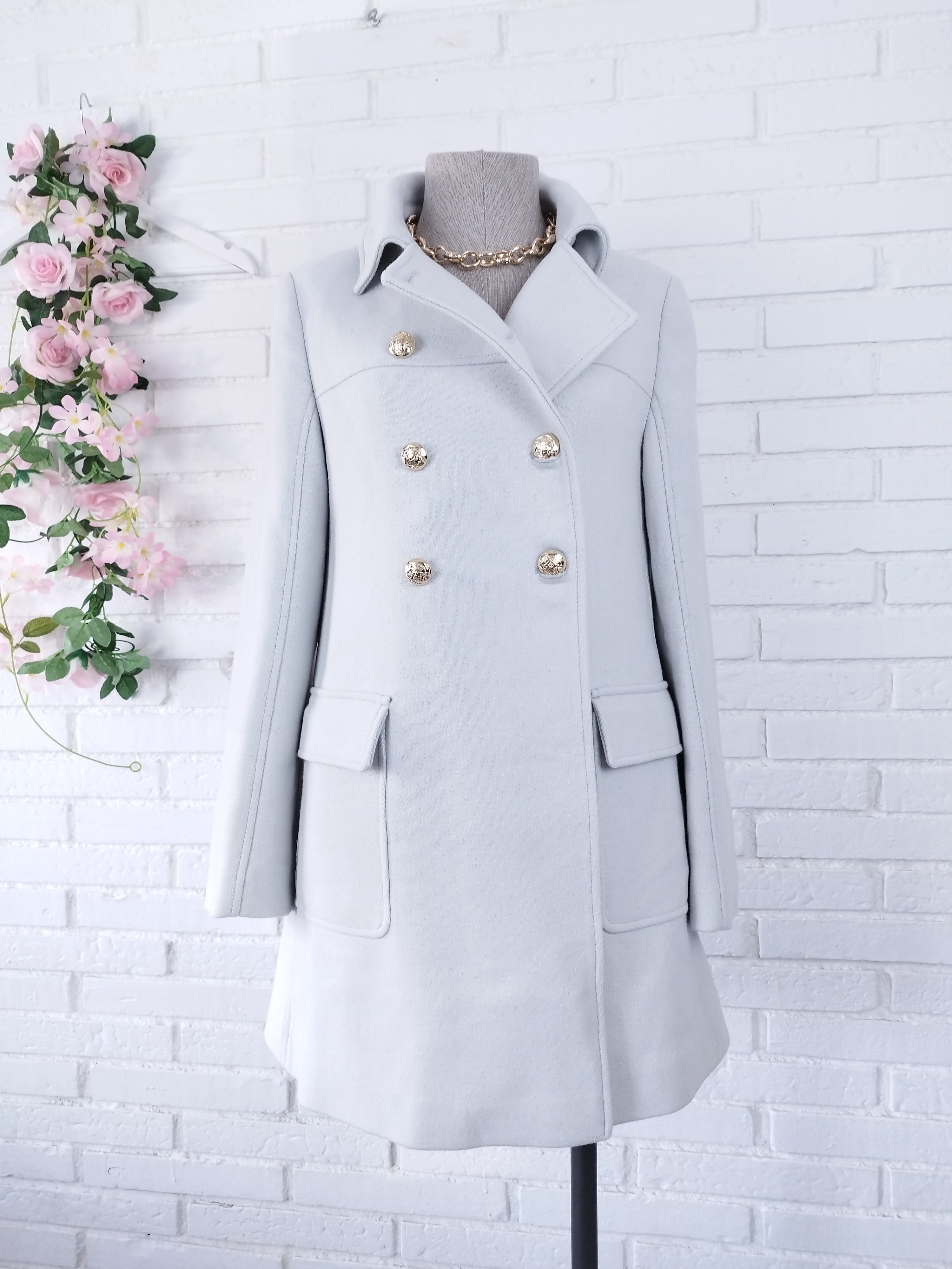 Manteau court en laine ZARA