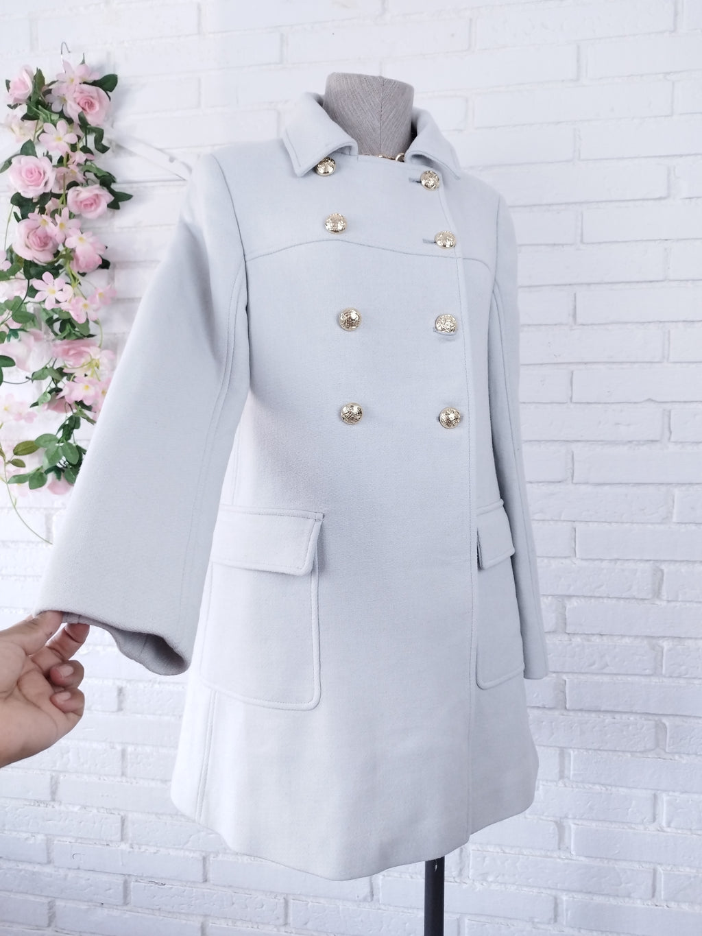 Manteau court en laine ZARA