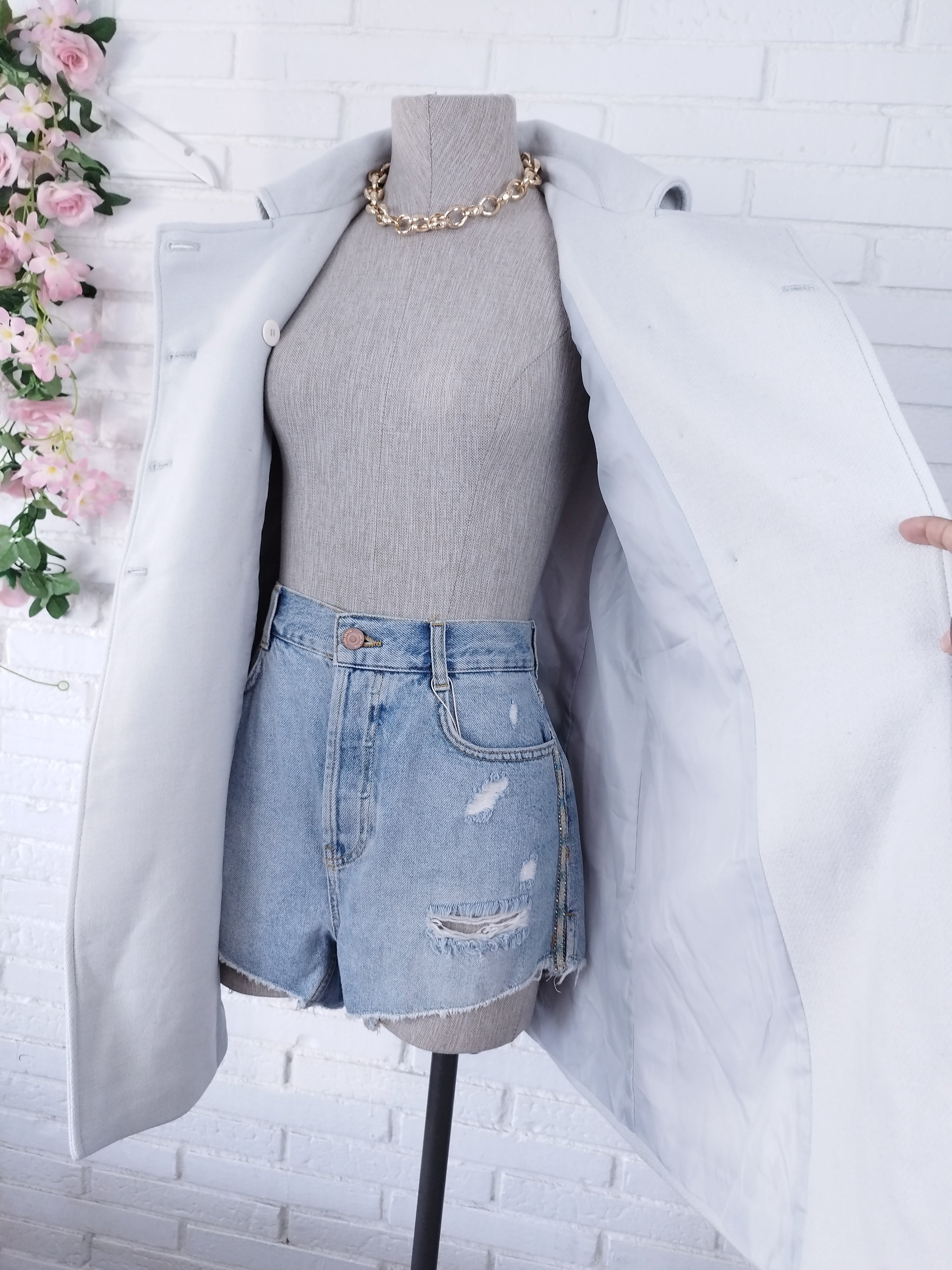 Manteau court en laine ZARA