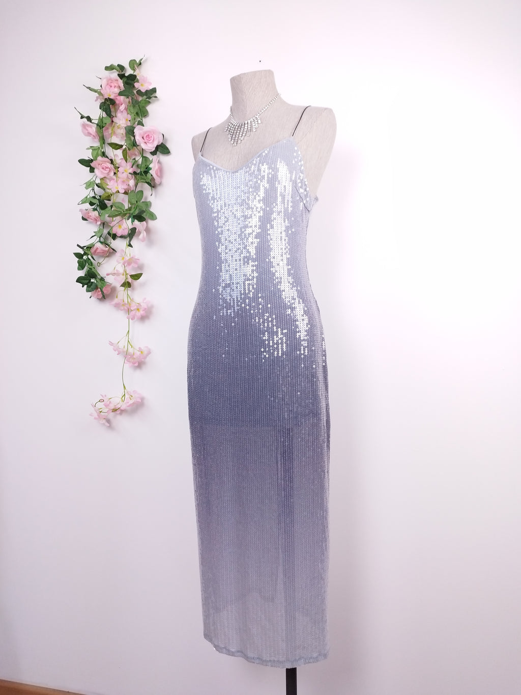 Robe de soirée lingerie à sequins ZARA