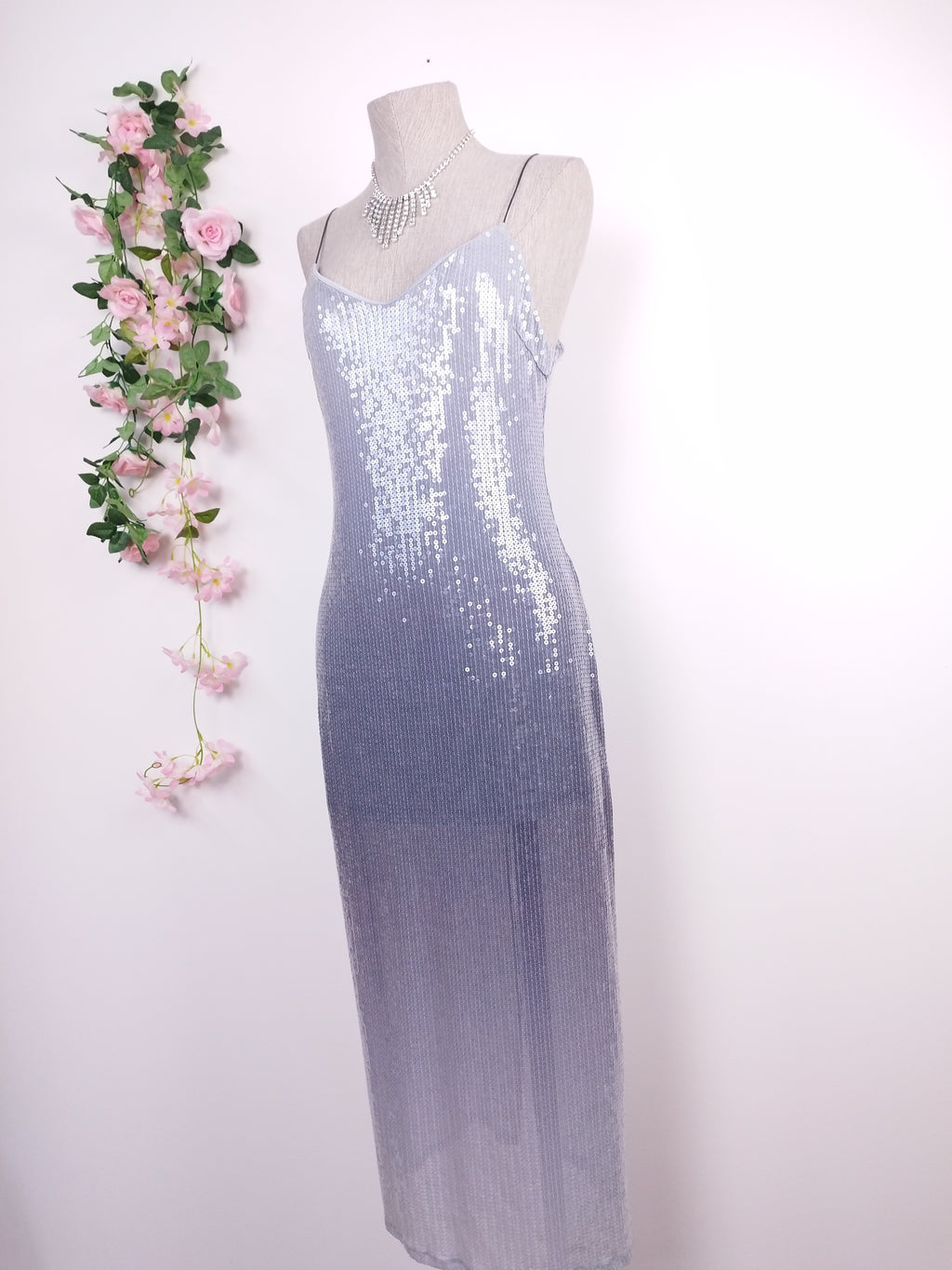 Robe de soirée lingerie à sequins ZARA