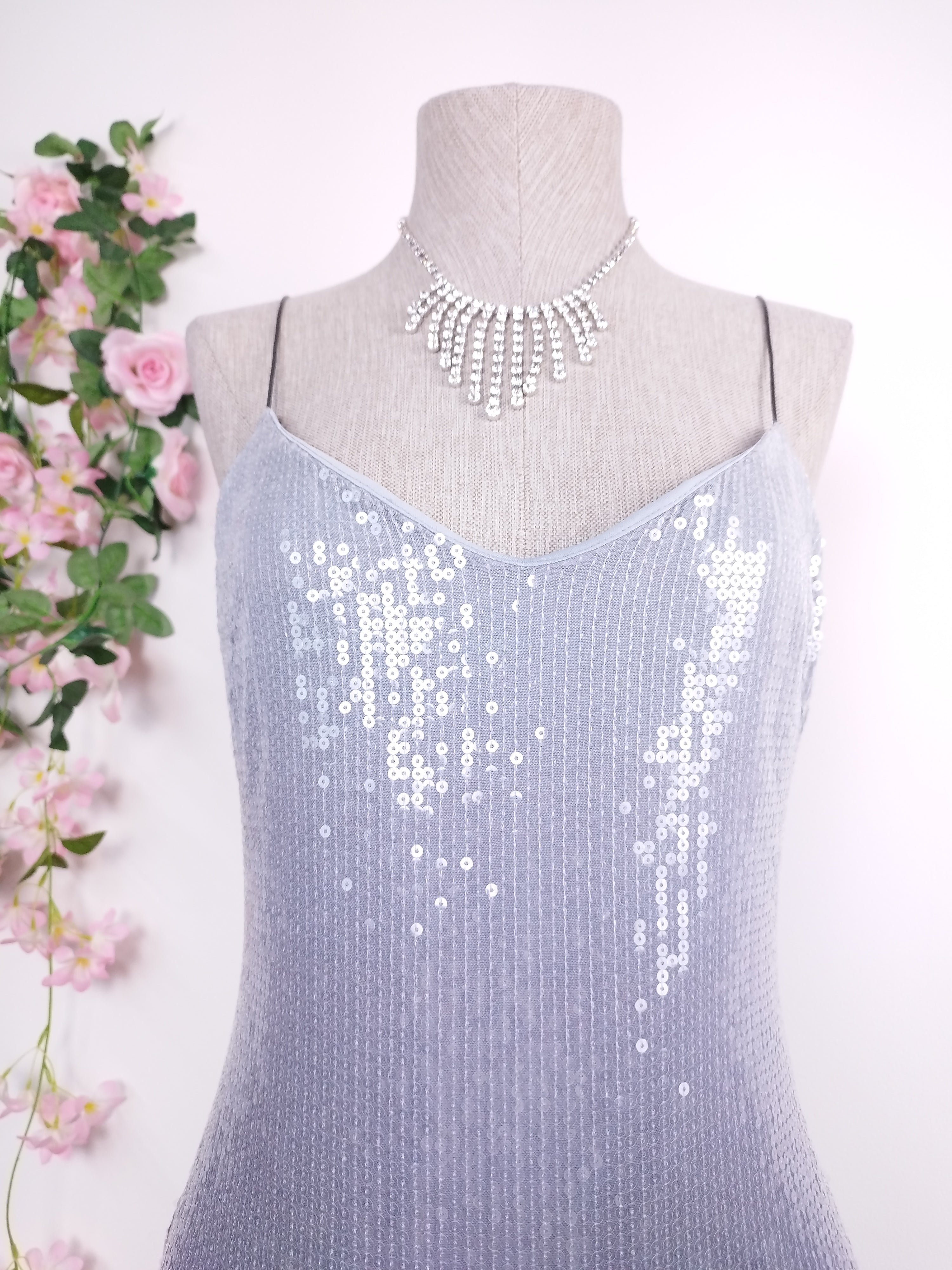 Robe de soirée lingerie à sequins ZARA