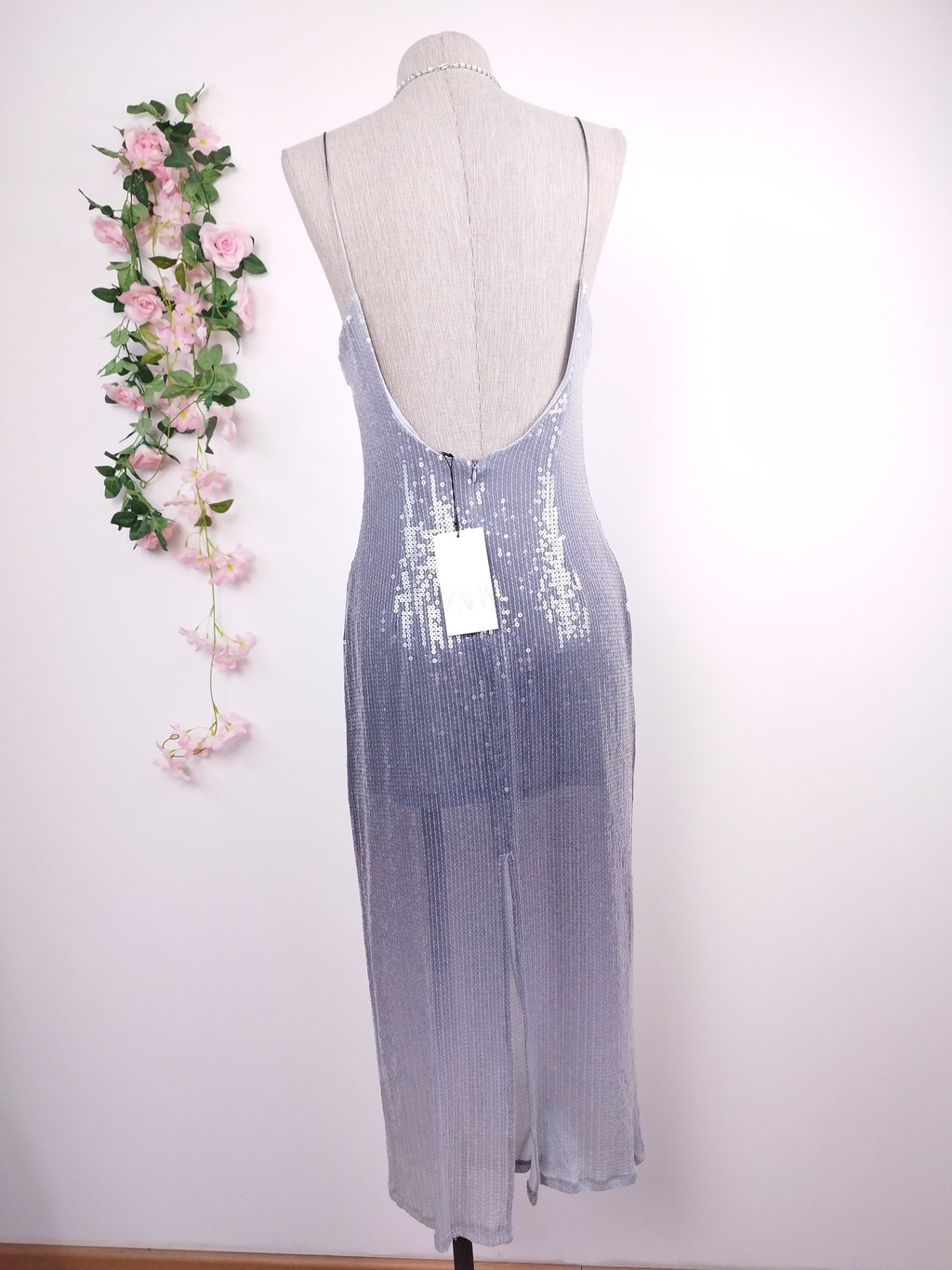 Robe de soirée lingerie à sequins ZARA