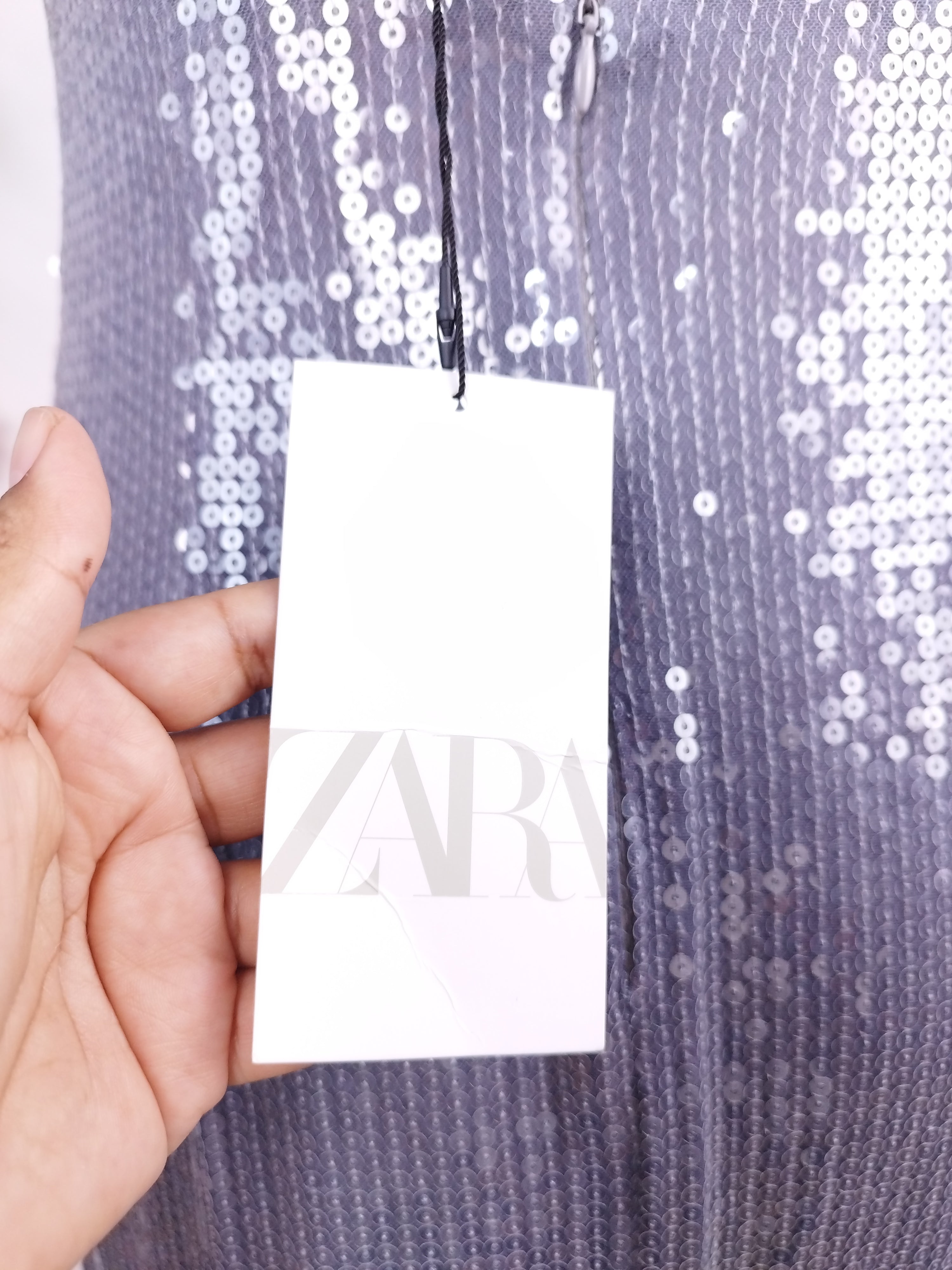 Robe de soirée lingerie à sequins ZARA