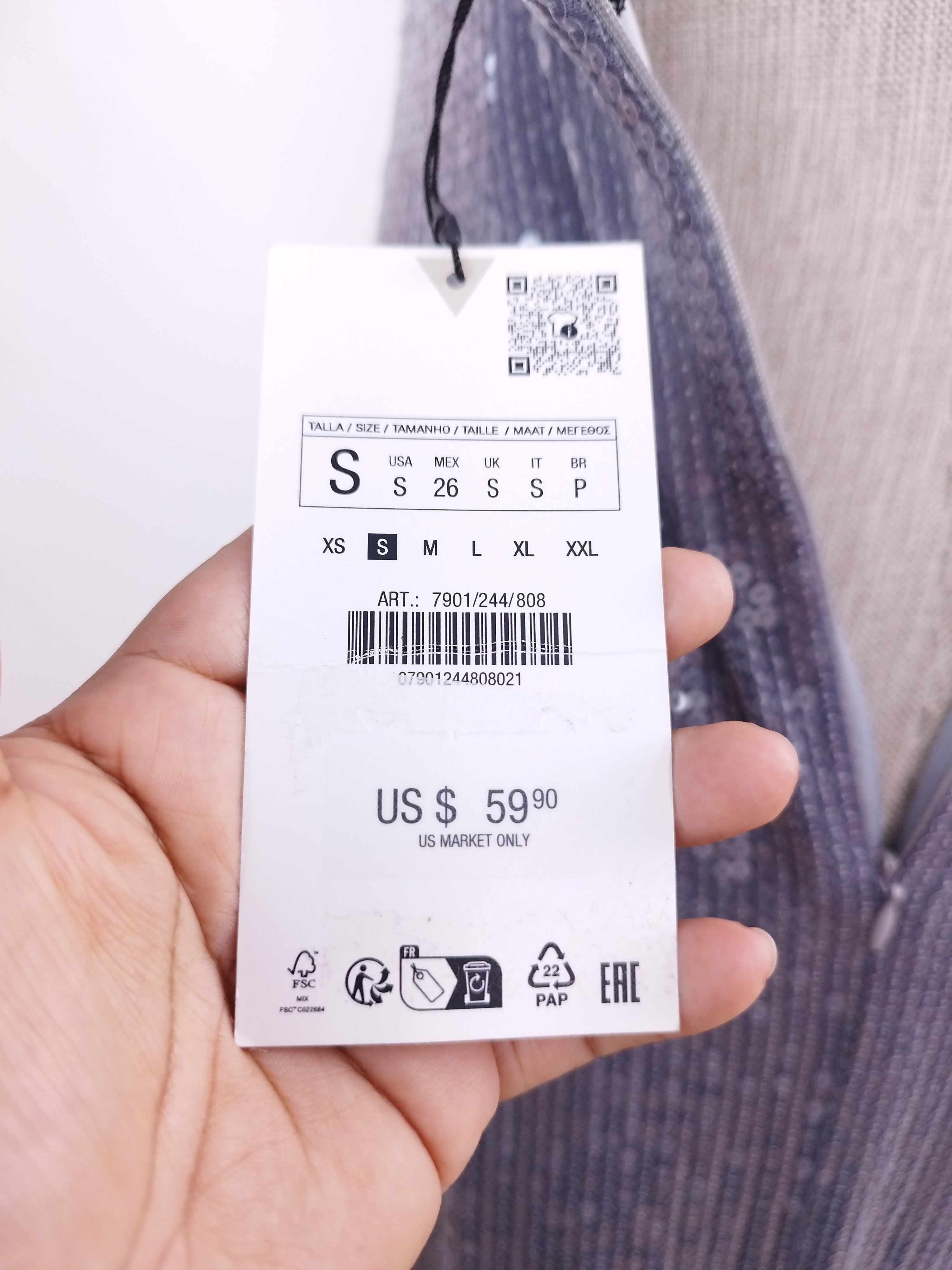 Robe de soirée lingerie à sequins ZARA