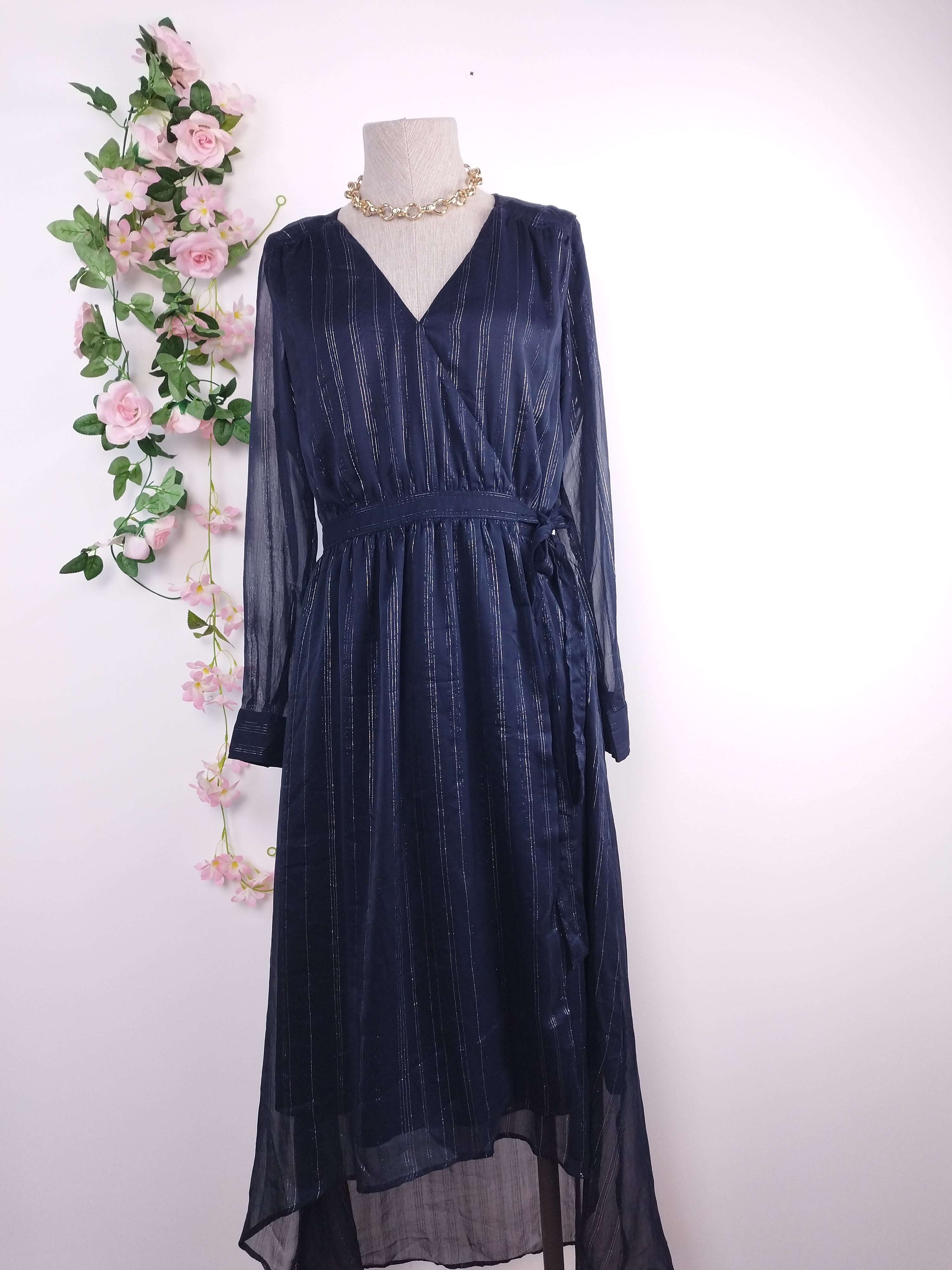 Robe de soirée SCOTCH &amp; SODA, coupe portefeuille asymétrique