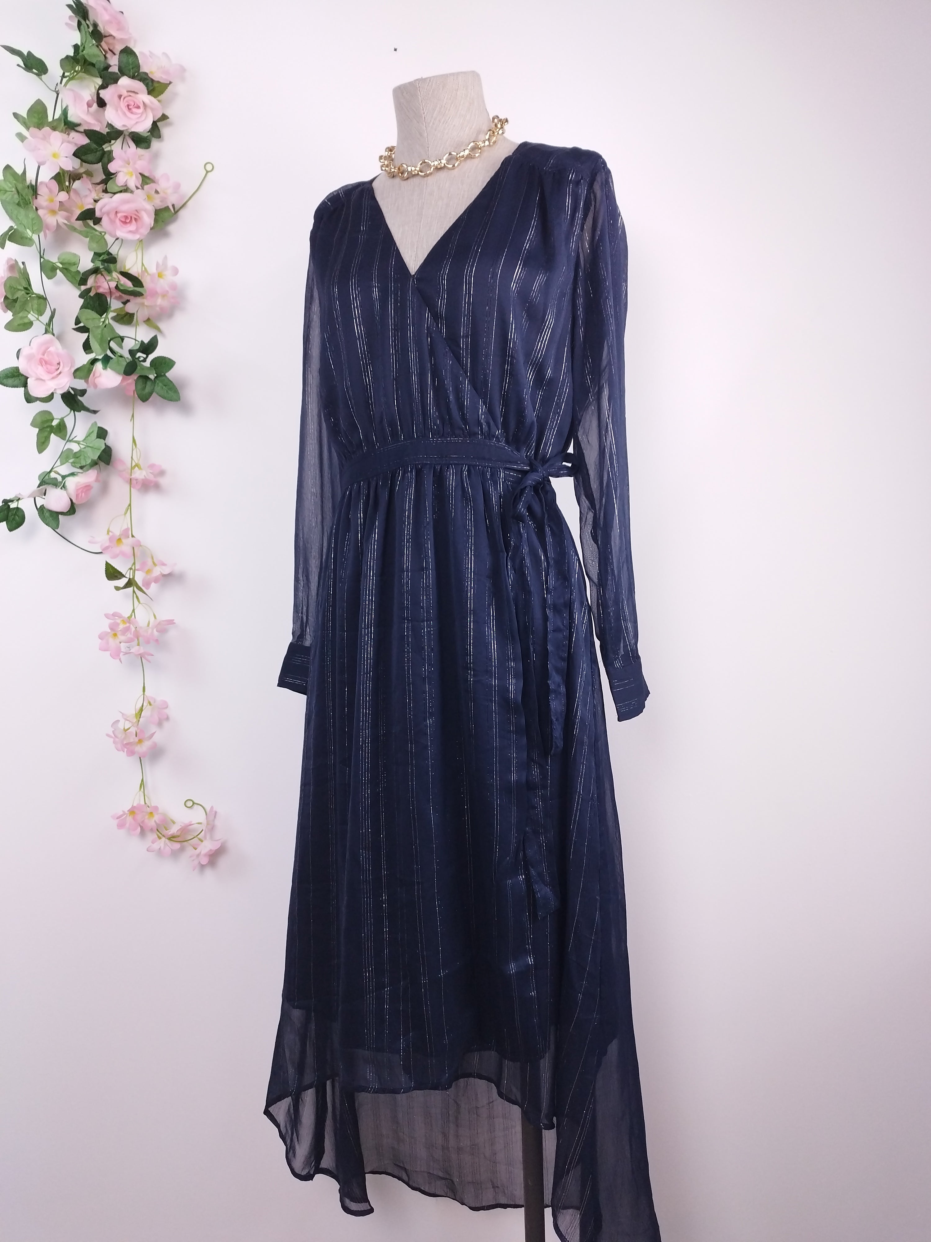 Robe de soirée SCOTCH &amp; SODA, coupe portefeuille asymétrique