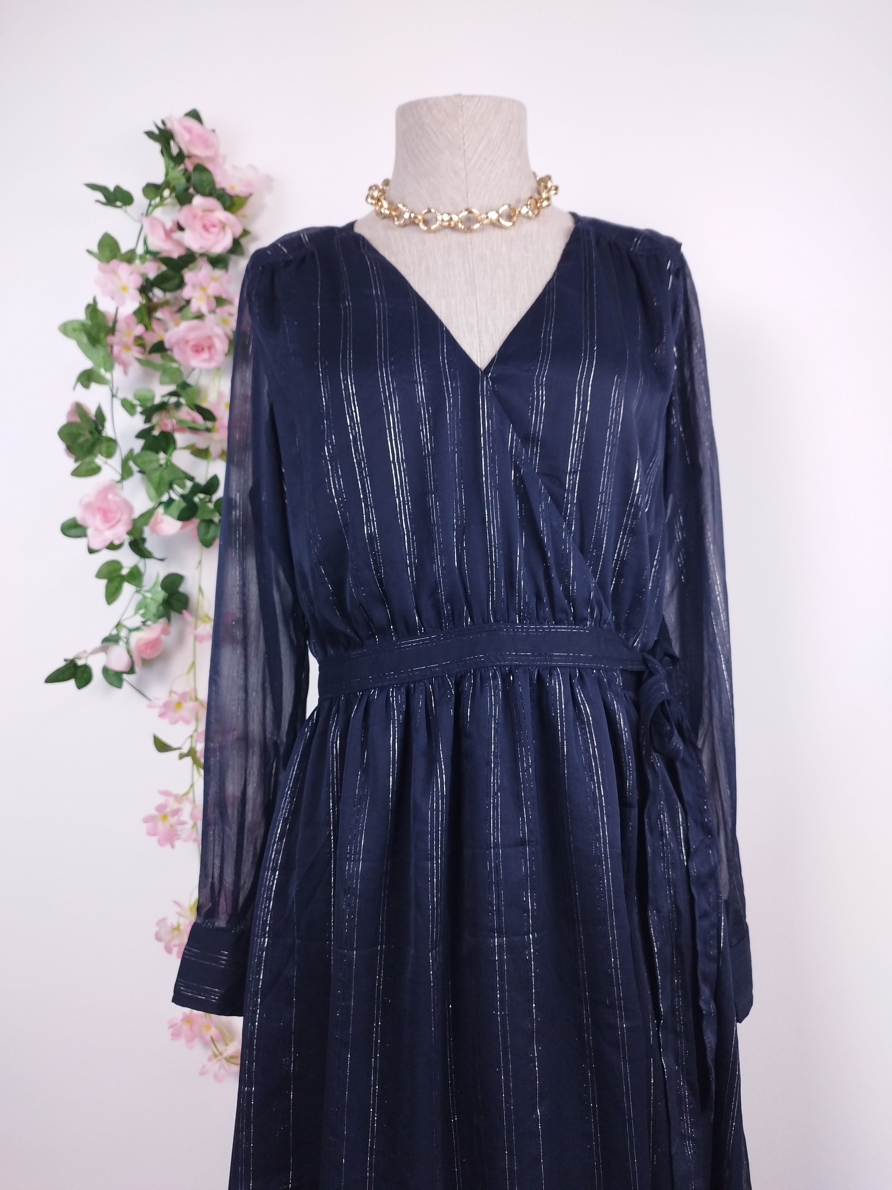 Robe de soirée SCOTCH &amp; SODA, coupe portefeuille asymétrique