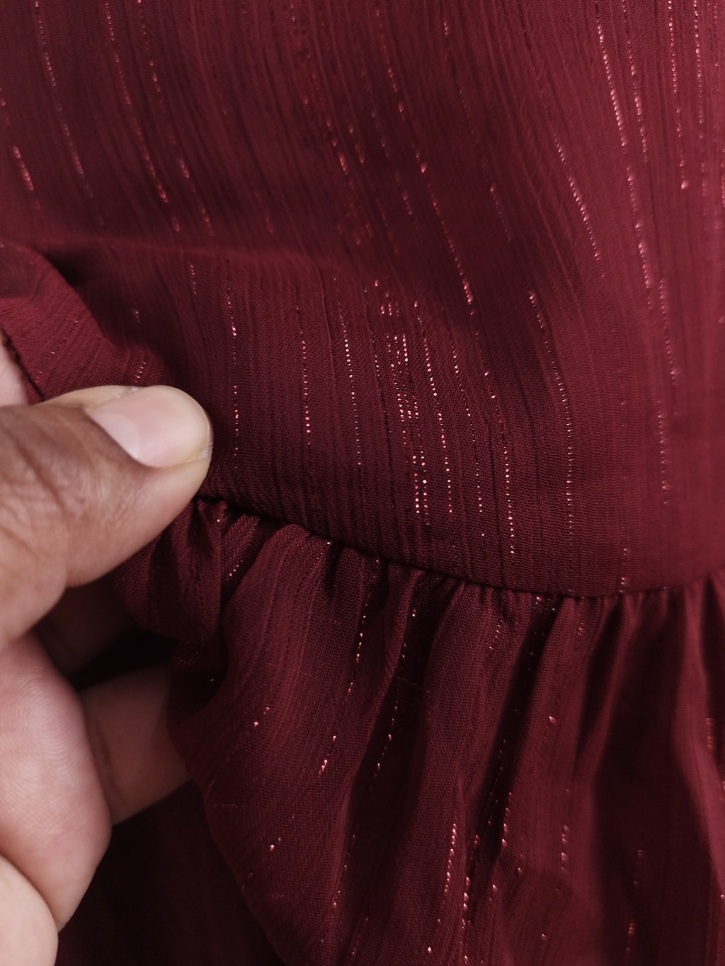 Jupe midi MAJE avec fils métalliques