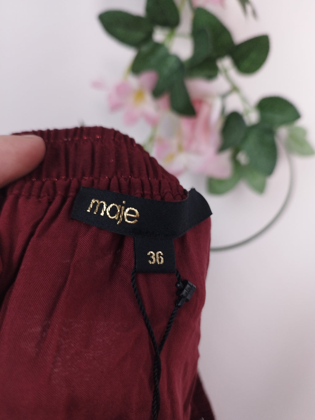 Jupe midi MAJE avec fils métalliques