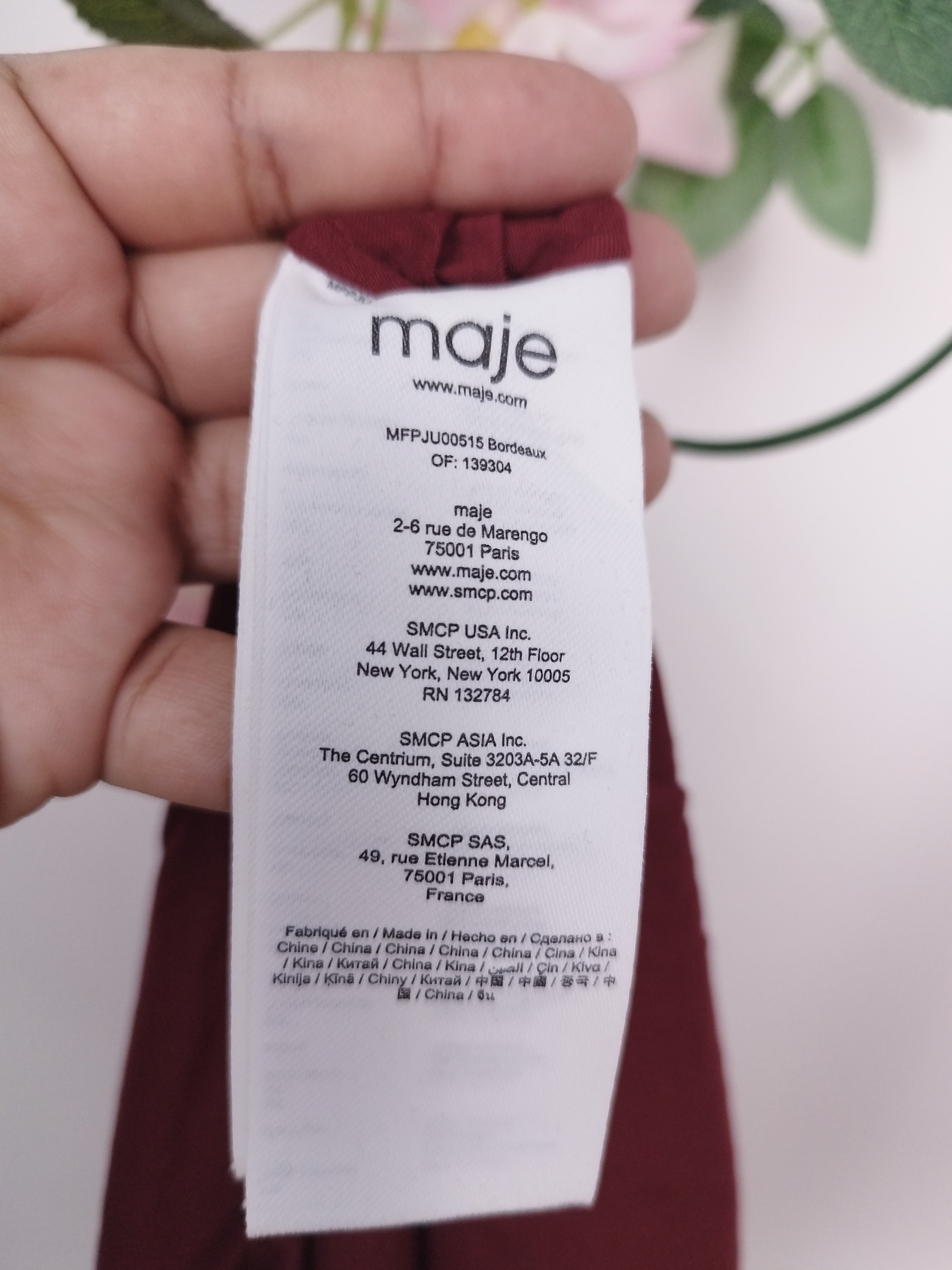 Jupe midi MAJE avec fils métalliques