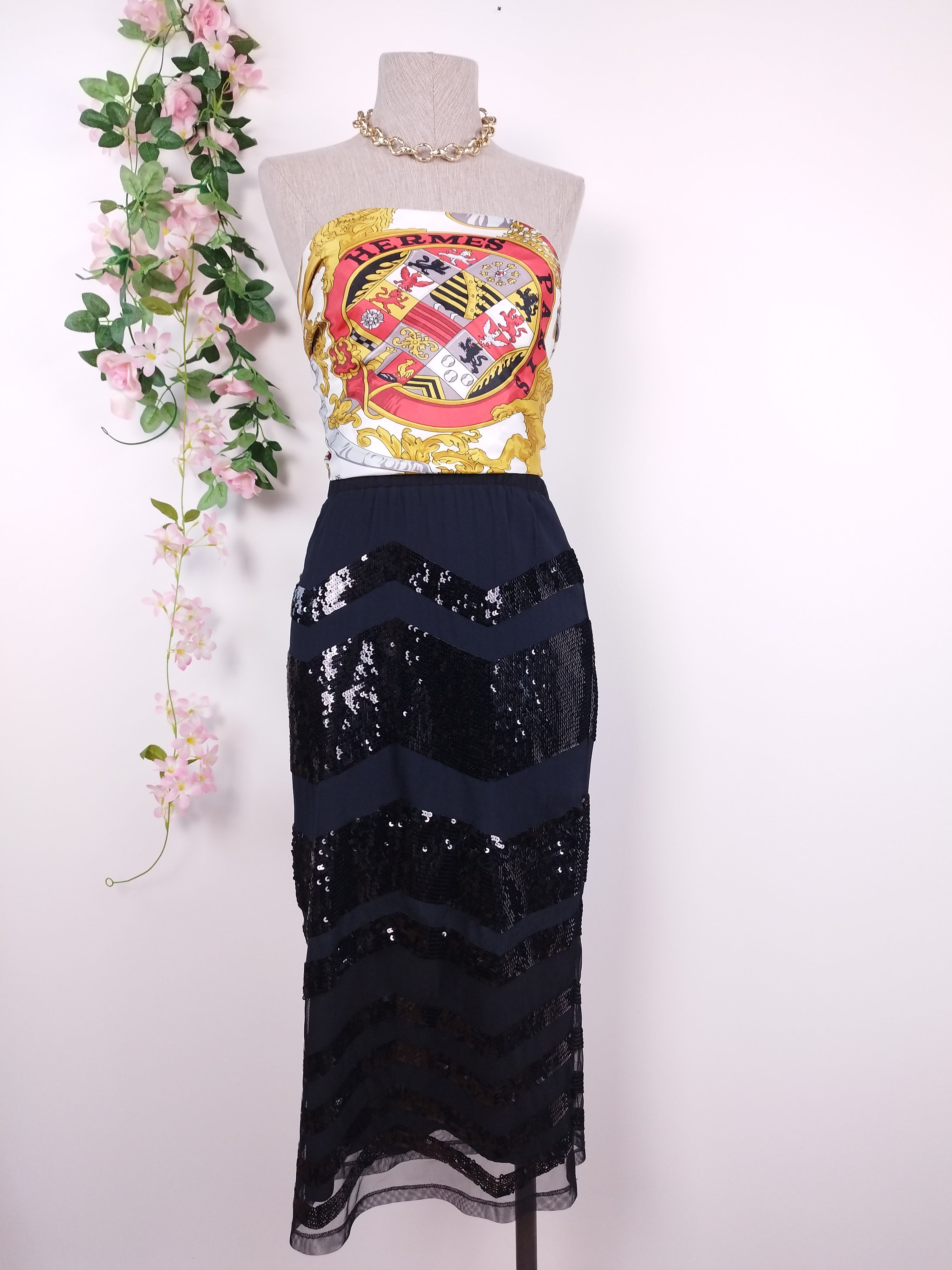 Ensemble jupe de soirée à sequins