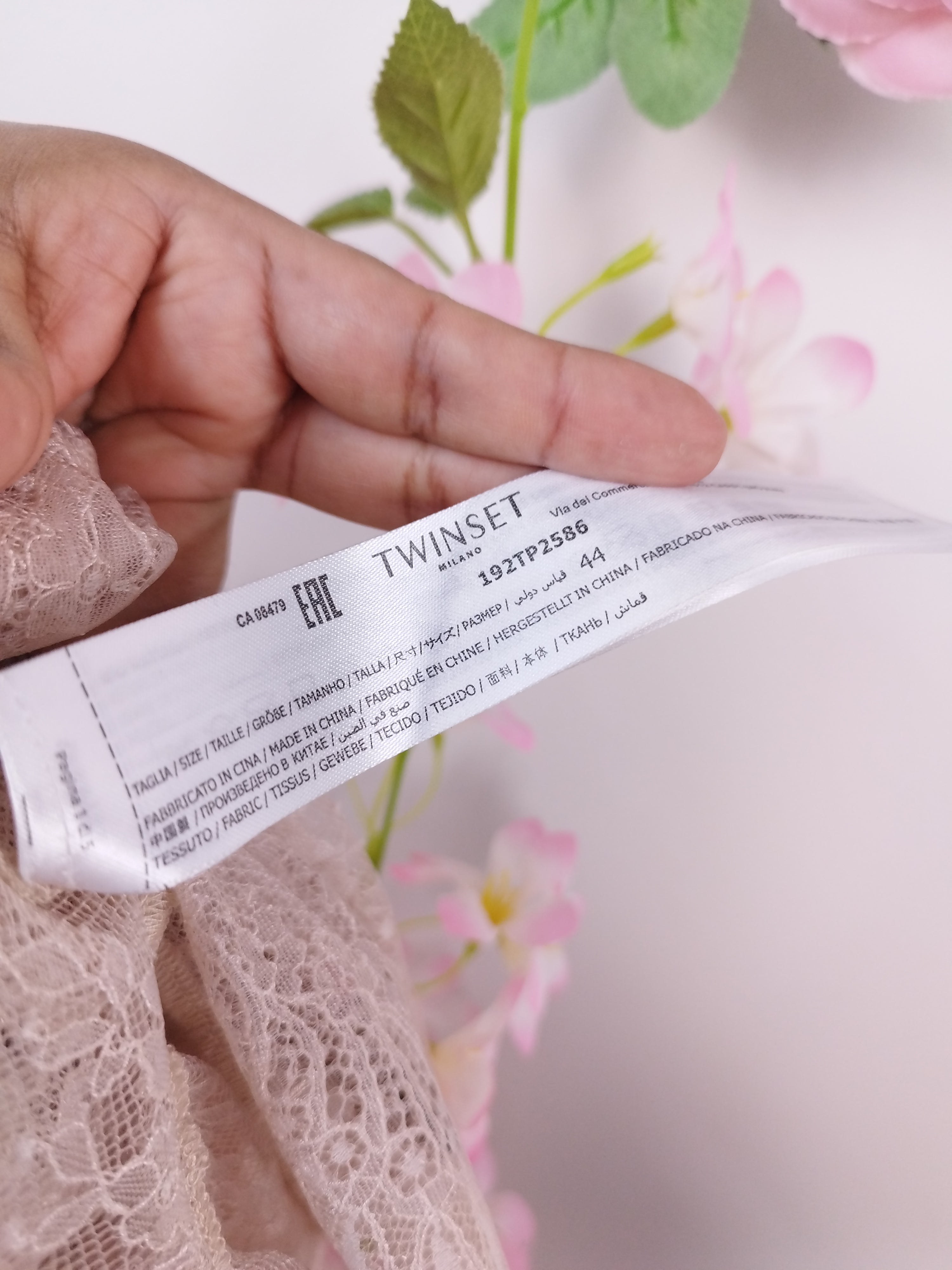 Robe romantique Ibiza en dentelle twin-set