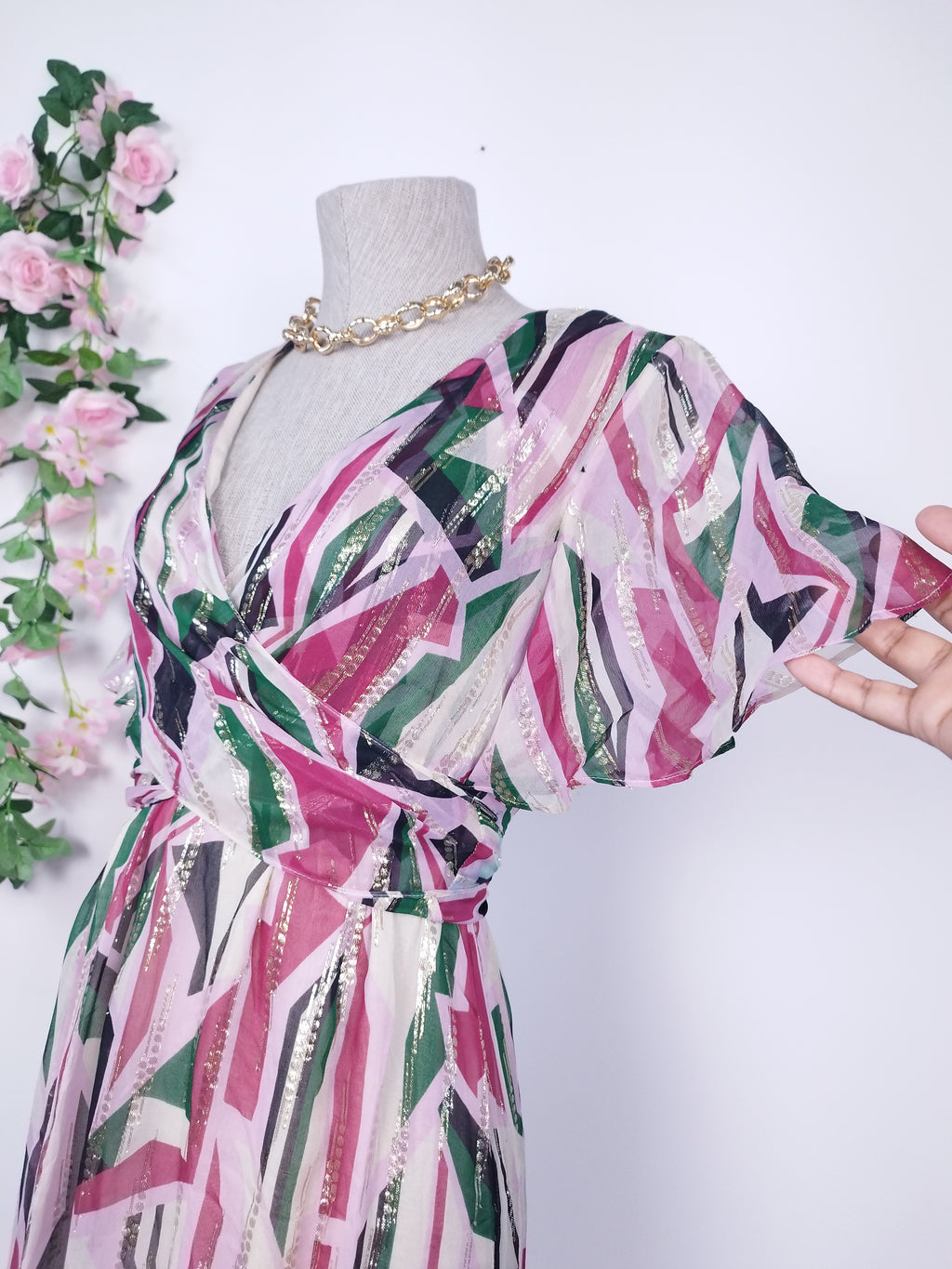 Robe de soirée longue portefeuille BA &amp; SH