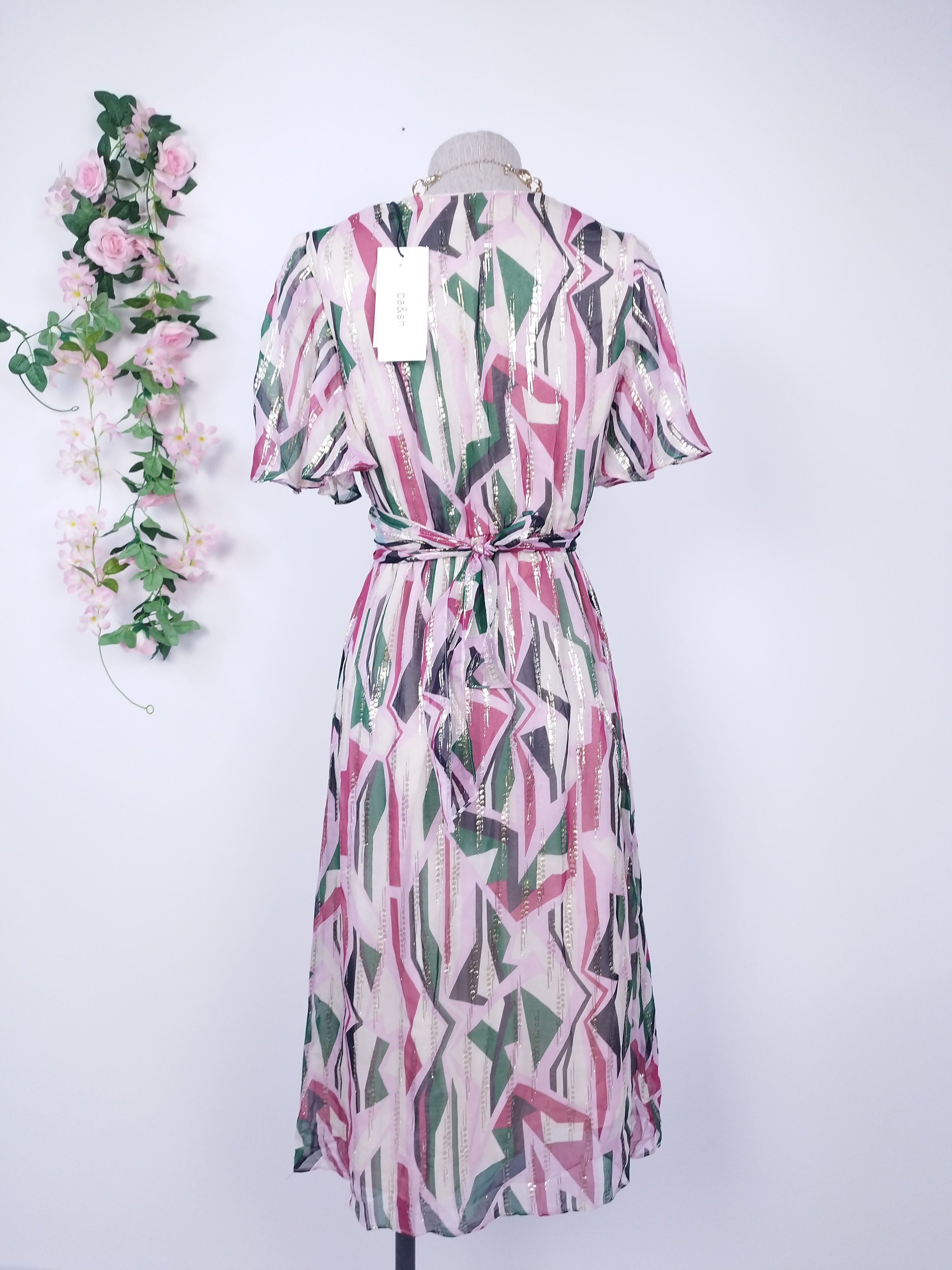 Robe de soirée longue portefeuille BA &amp; SH