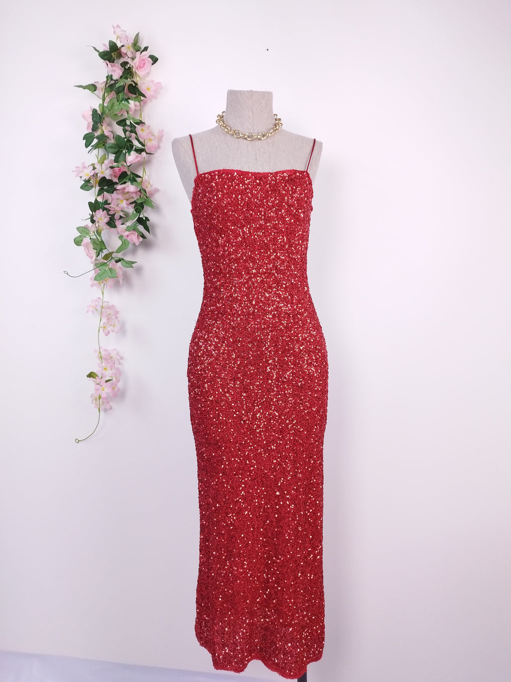 Vestido ZARA Midi Fiesta Lencero Lentejuelas