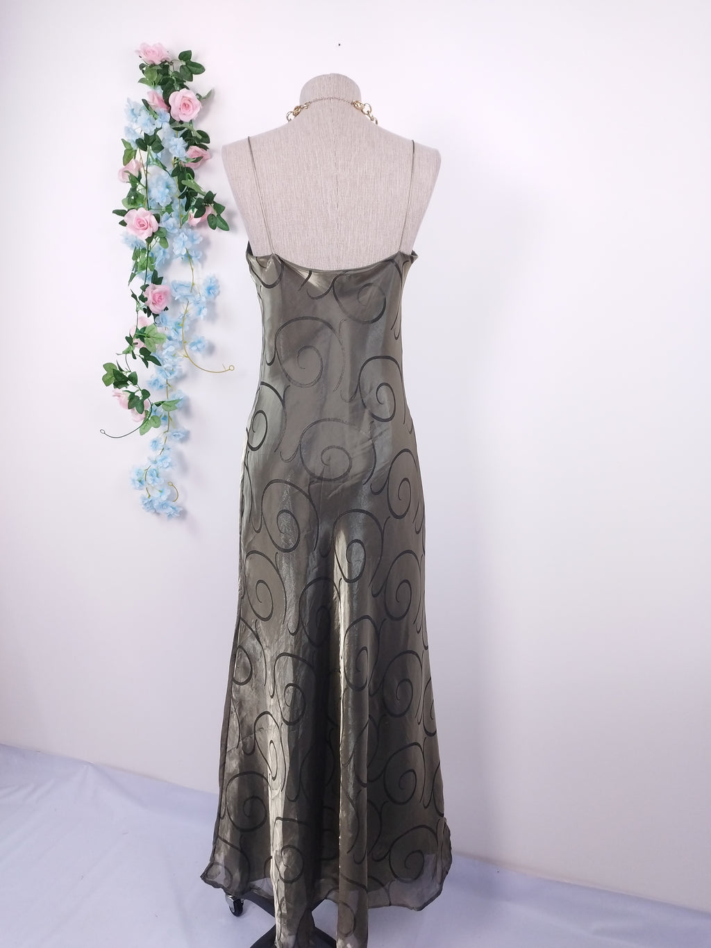 Robe de soirée longue vintage en lingerie