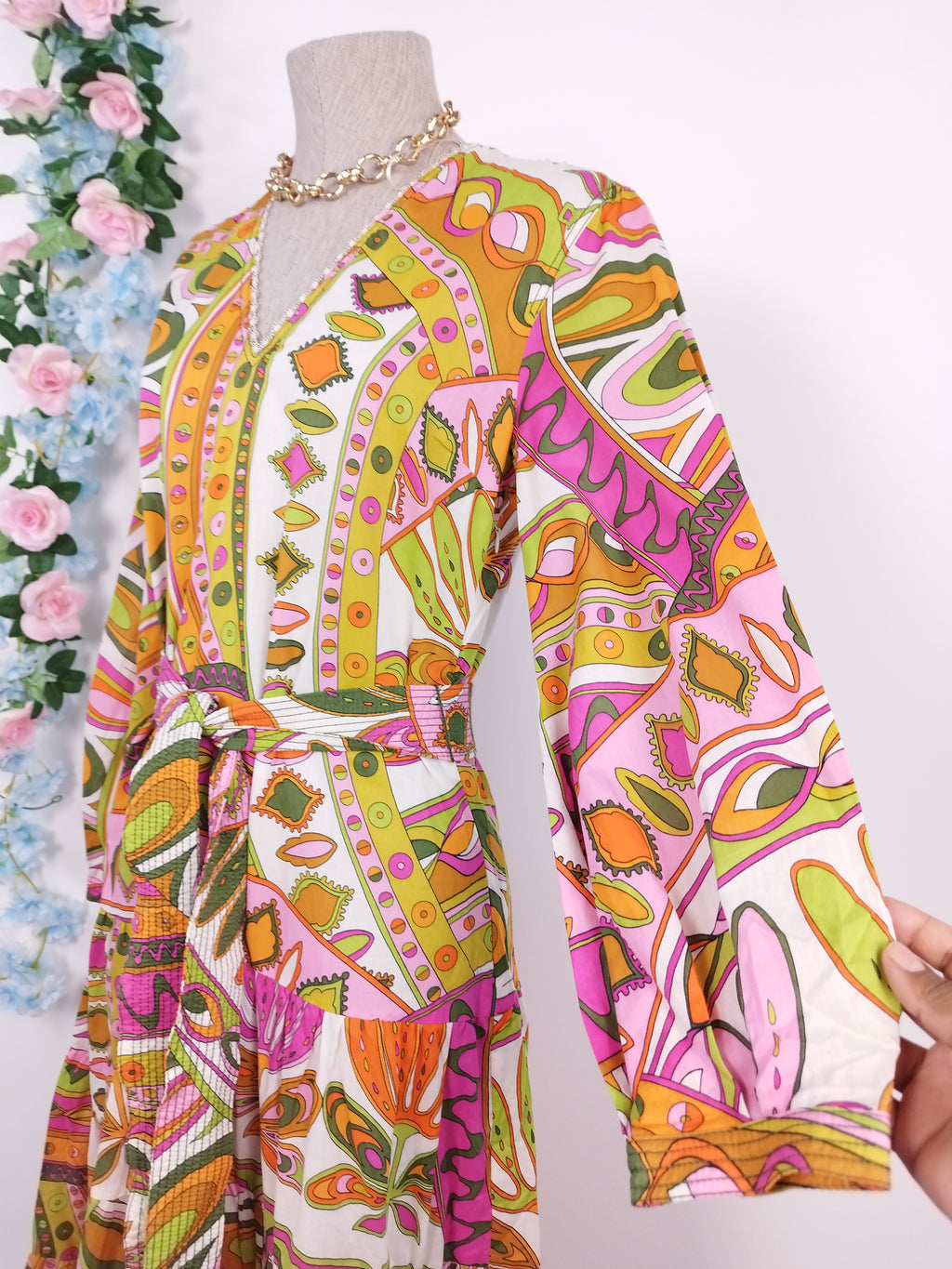 Vestido ZARA Maxi Ibicenco Algodón