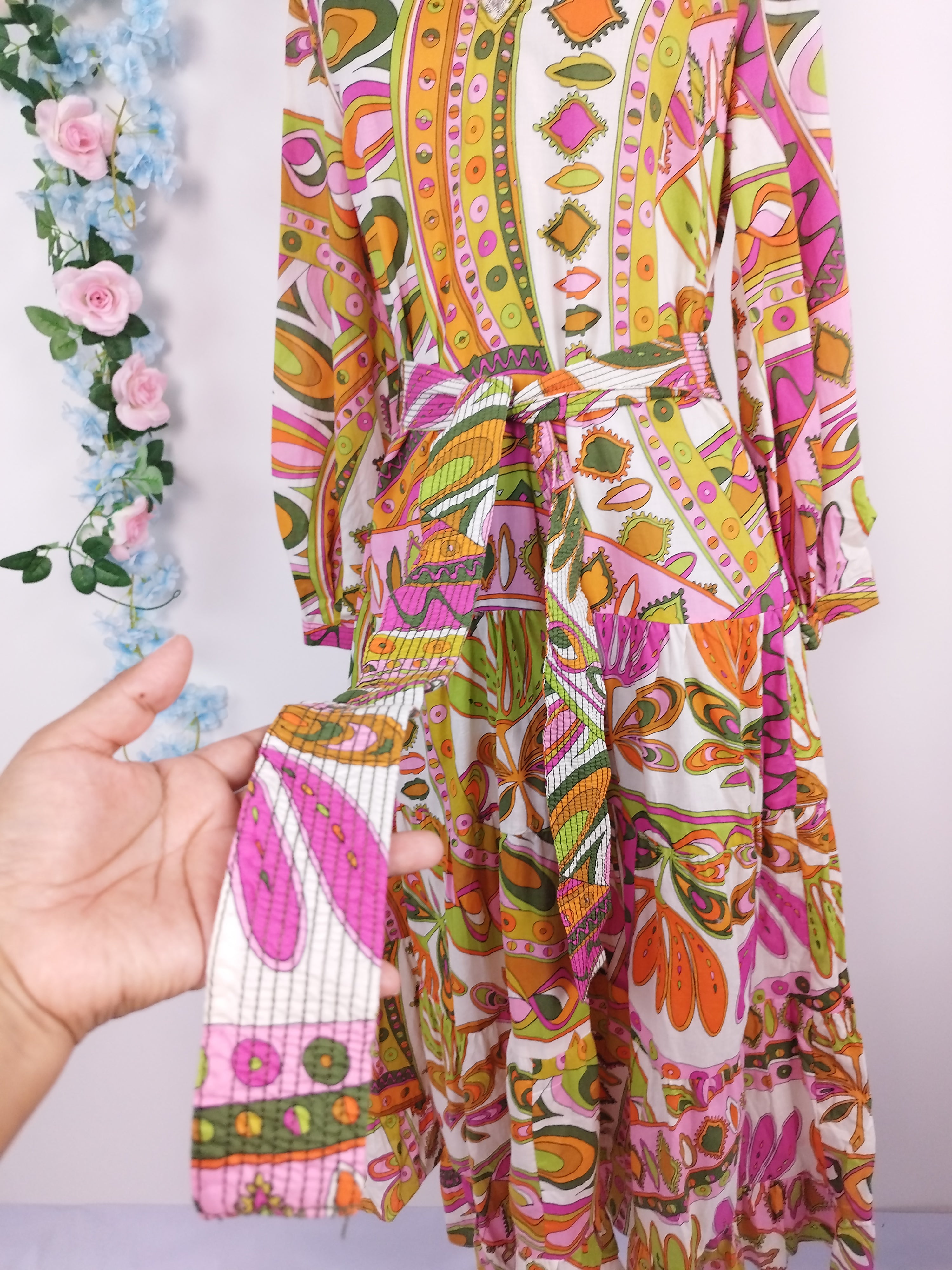 Vestido ZARA Maxi Ibicenco Algodón