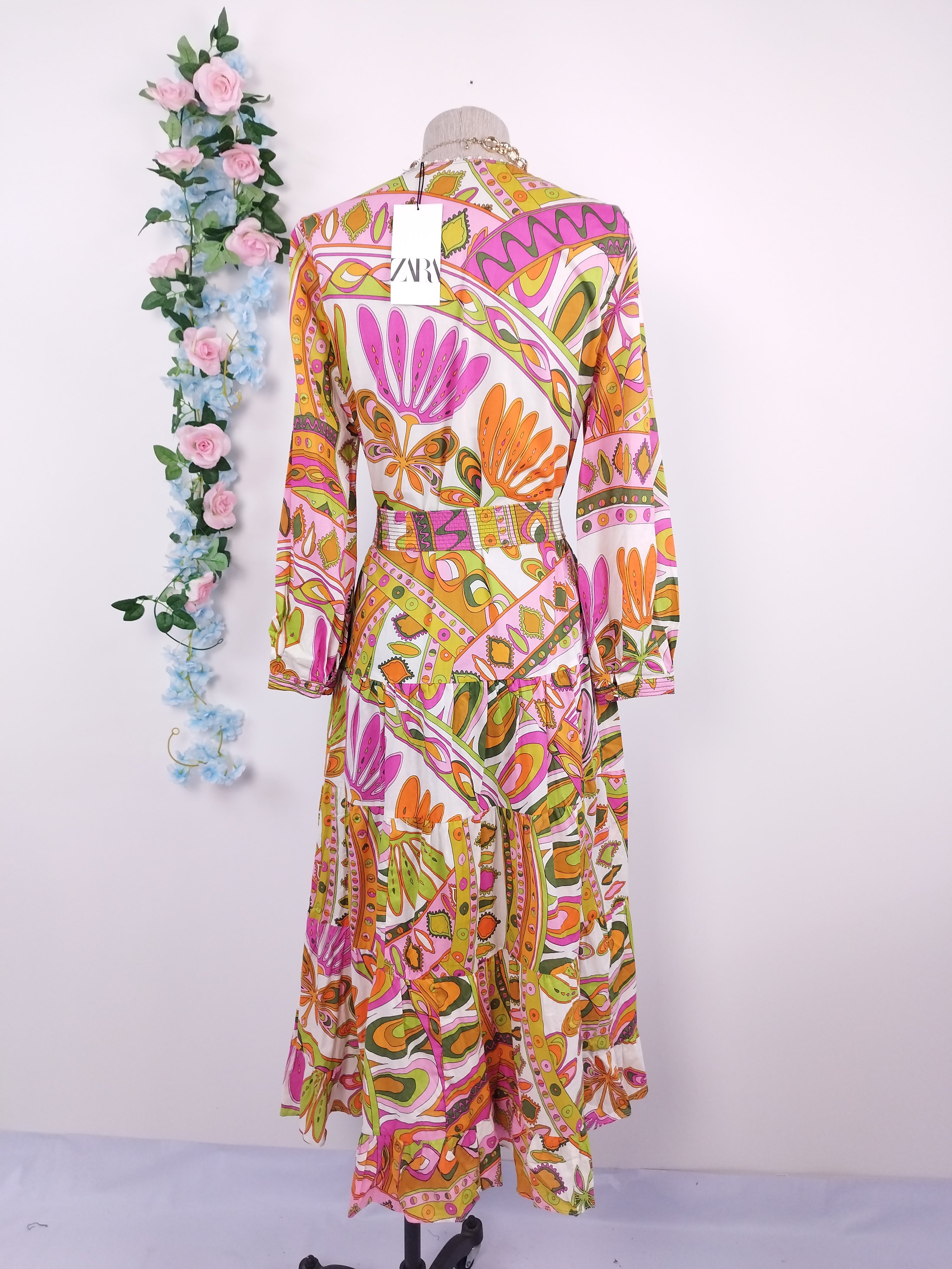 Vestido ZARA Maxi Ibicenco Algodón