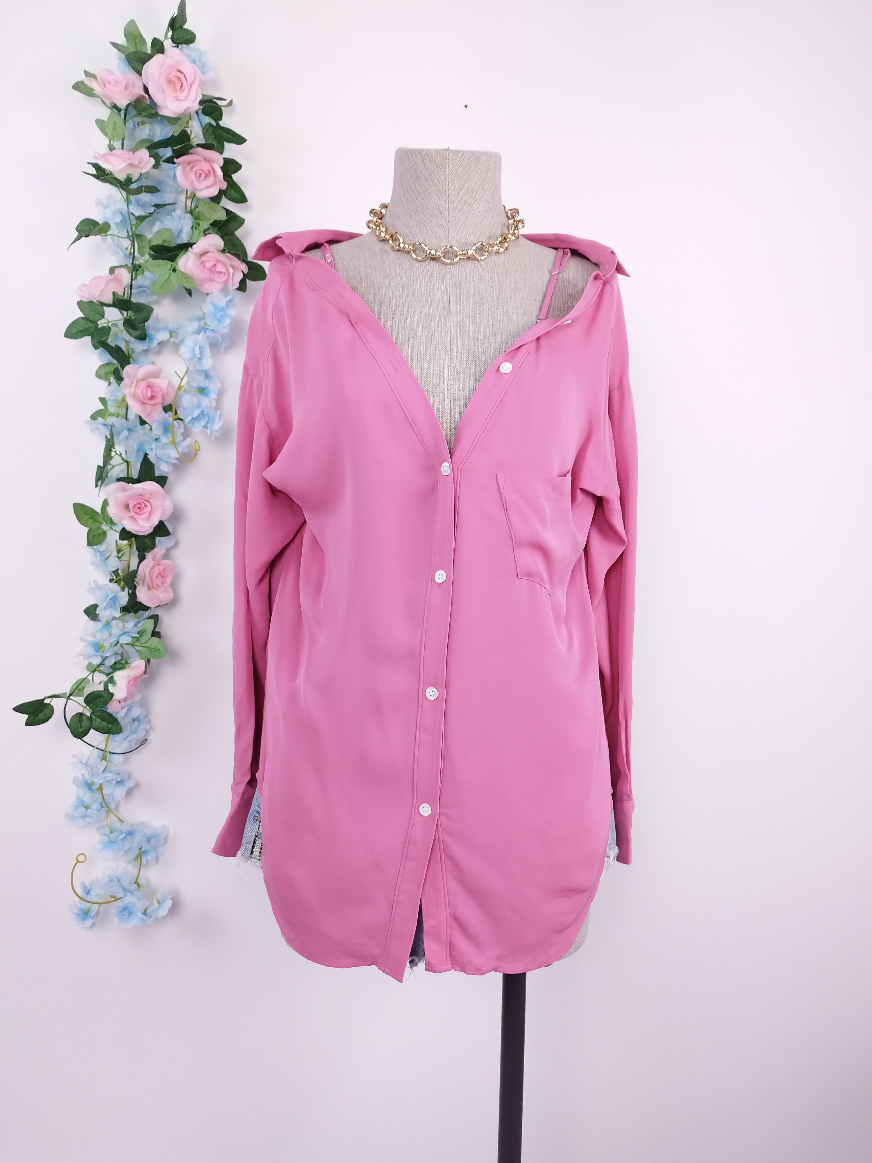 THÉORIE Chemisier à manches longues et bretelles