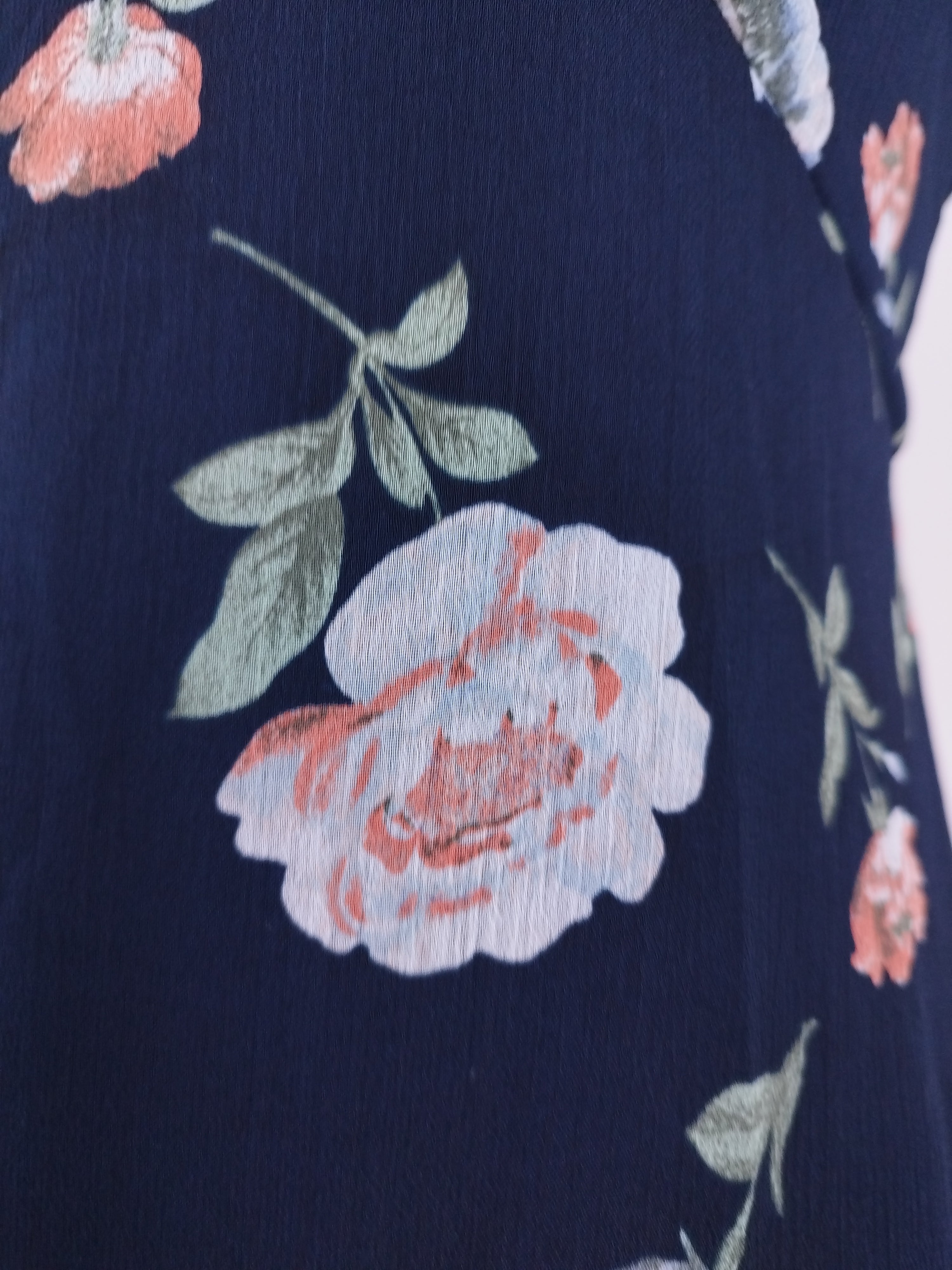 Vintage 90s Midi Dress — Ruffle Sleeves, V-Neck & Asymmetric Hem